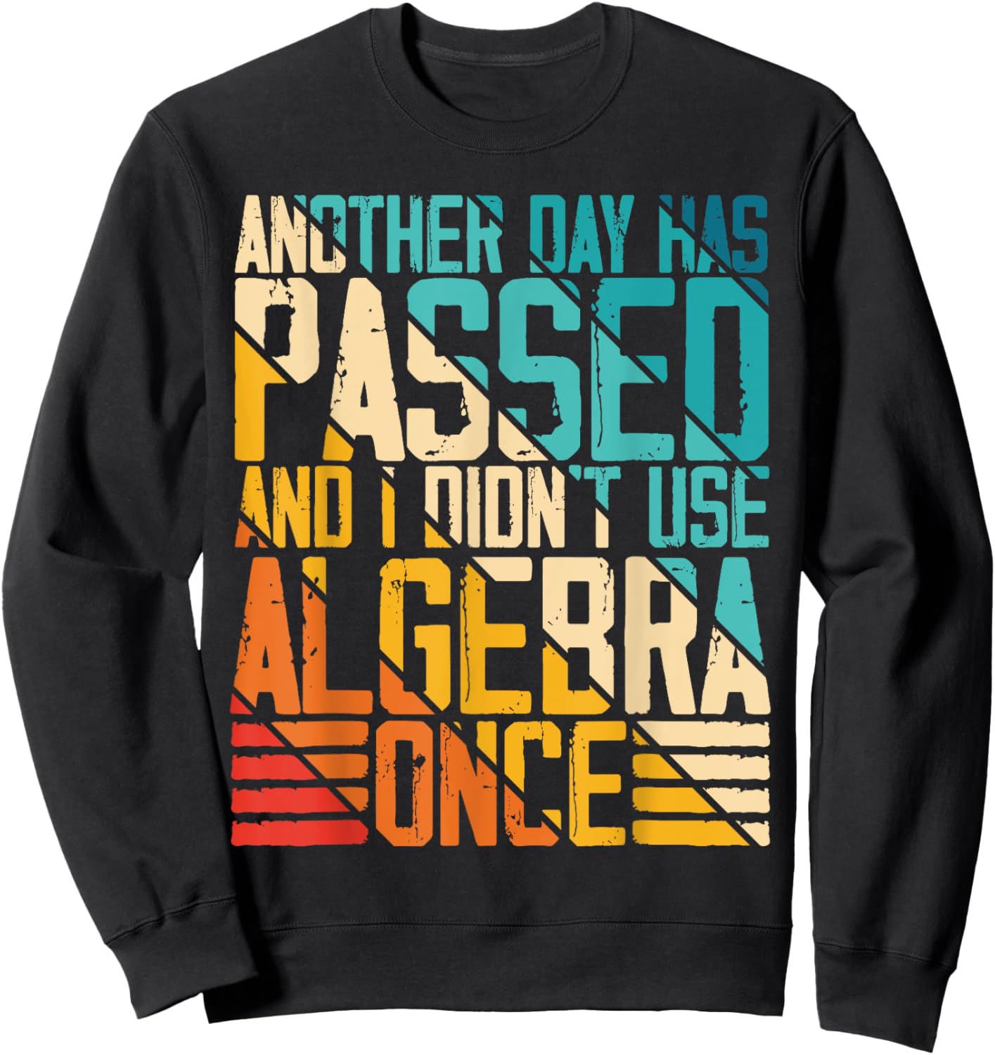 Another Day Has Passed and I Didn't Use Algebra Once Funny Sweatshirt - Sweatshirt | Black