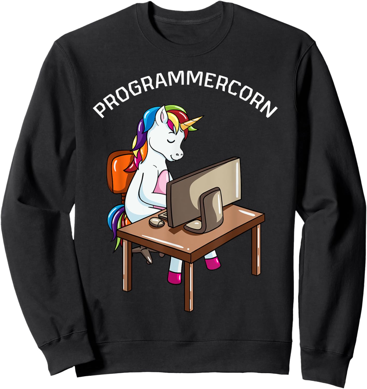 Programmercorn Unicorn Lover Programmer Web Developer Sweatshirt - Sweatshirt | Black