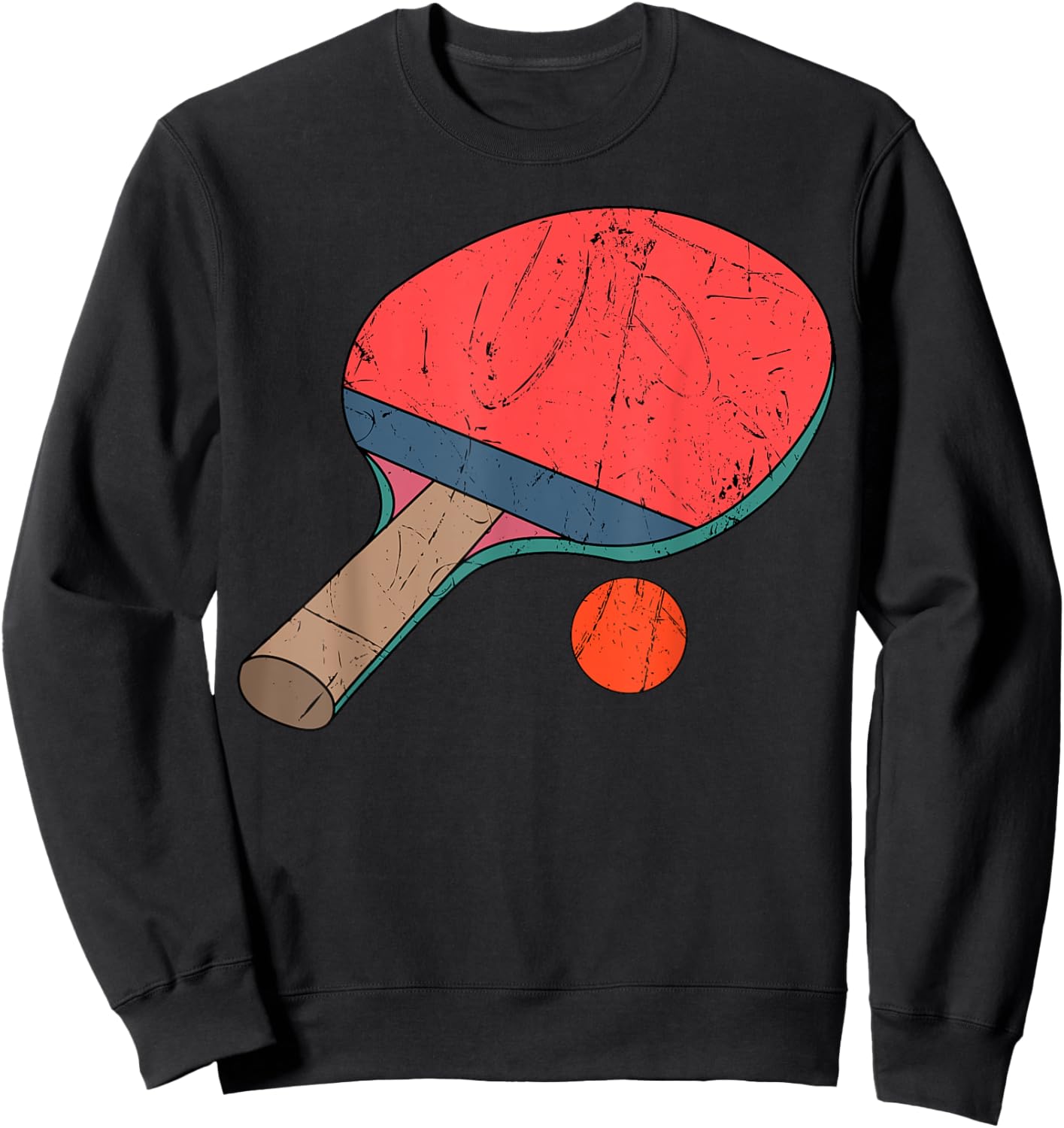 Table Tennis Retro Vintage Ping-pong Lover Sweatshirt - Sweatshirt | Black