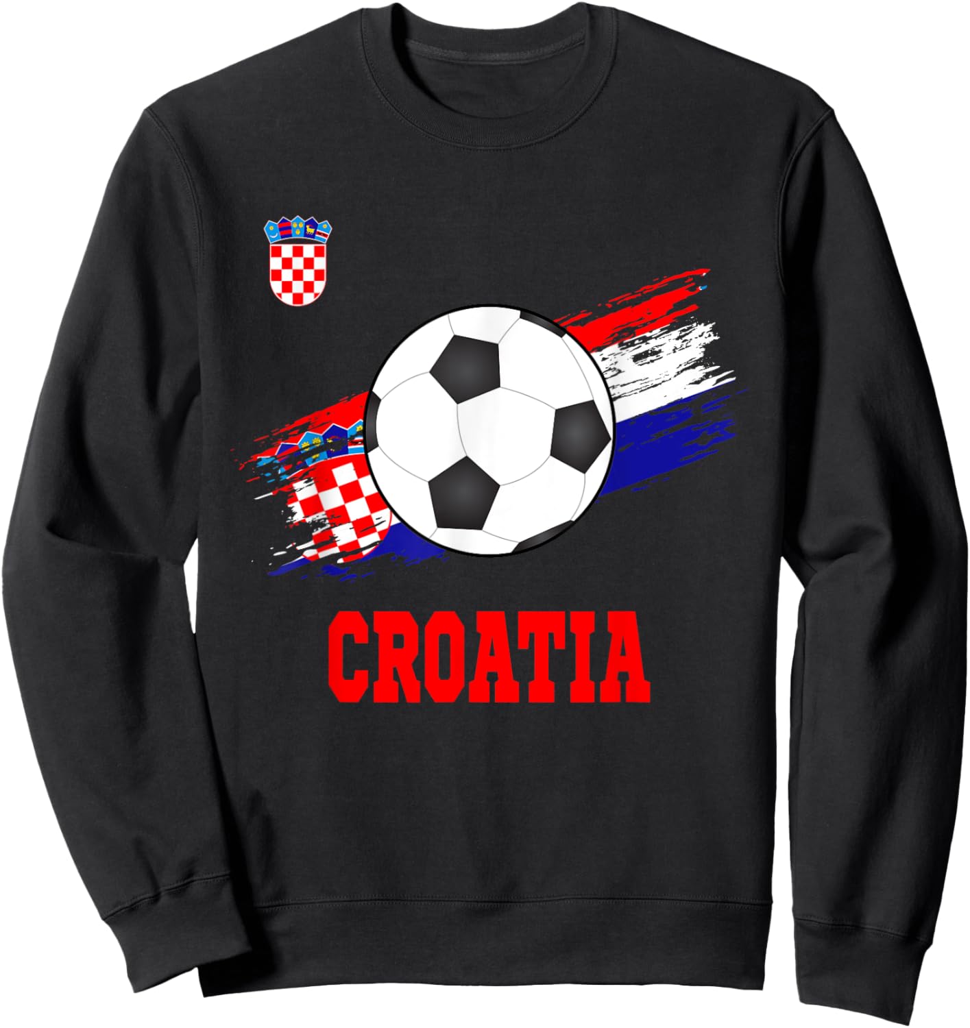 Croatia Soccer Croatian Football Croats Futbol Sweatshirt - Sweatshirt | Black