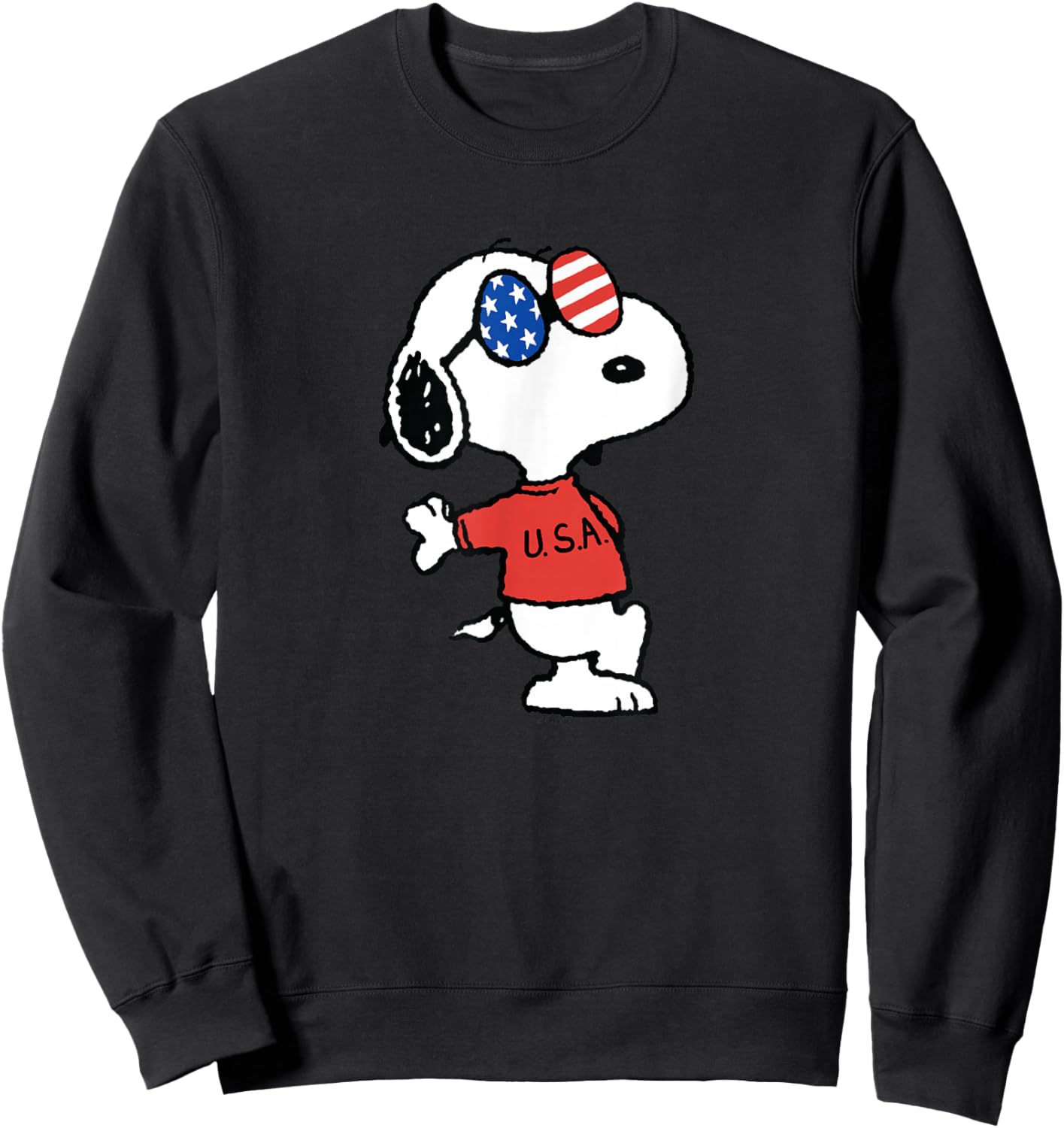 Peanuts - Americana Snoopy Joe Cool USA Sweatshirt - Sweatshirt | Black