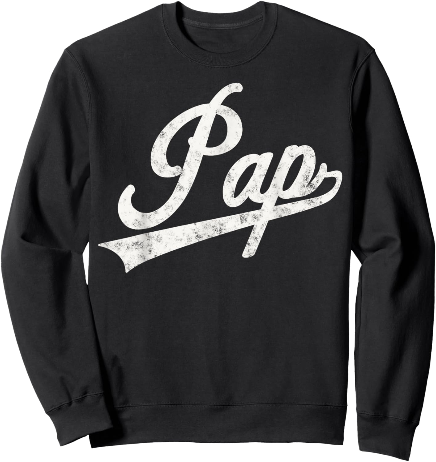 Pap Vintage Retro Style Father’s day Gift Pap Grandpa Sweatshirt - Sweatshirt | Black