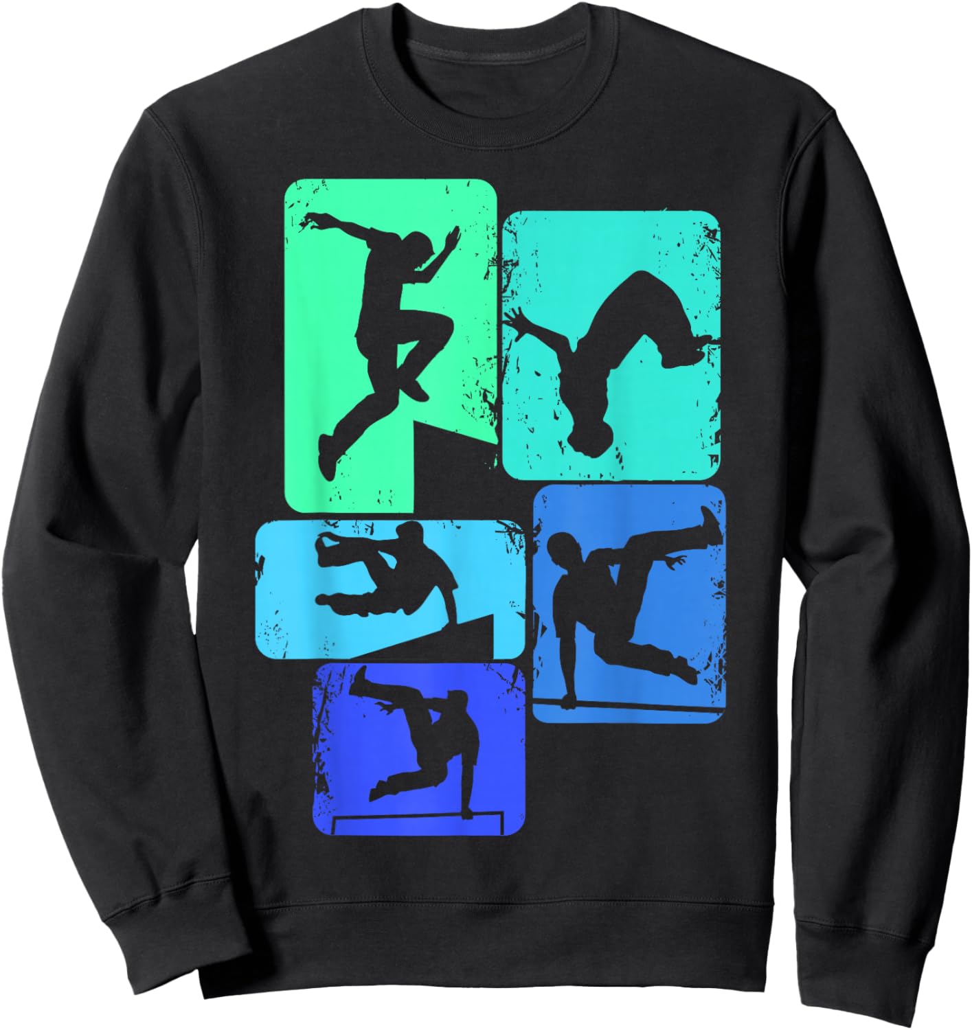 Parkour Traceur Freerunner Freerunning Kids Boys Men Sweatshirt - Sweatshirt | Black
