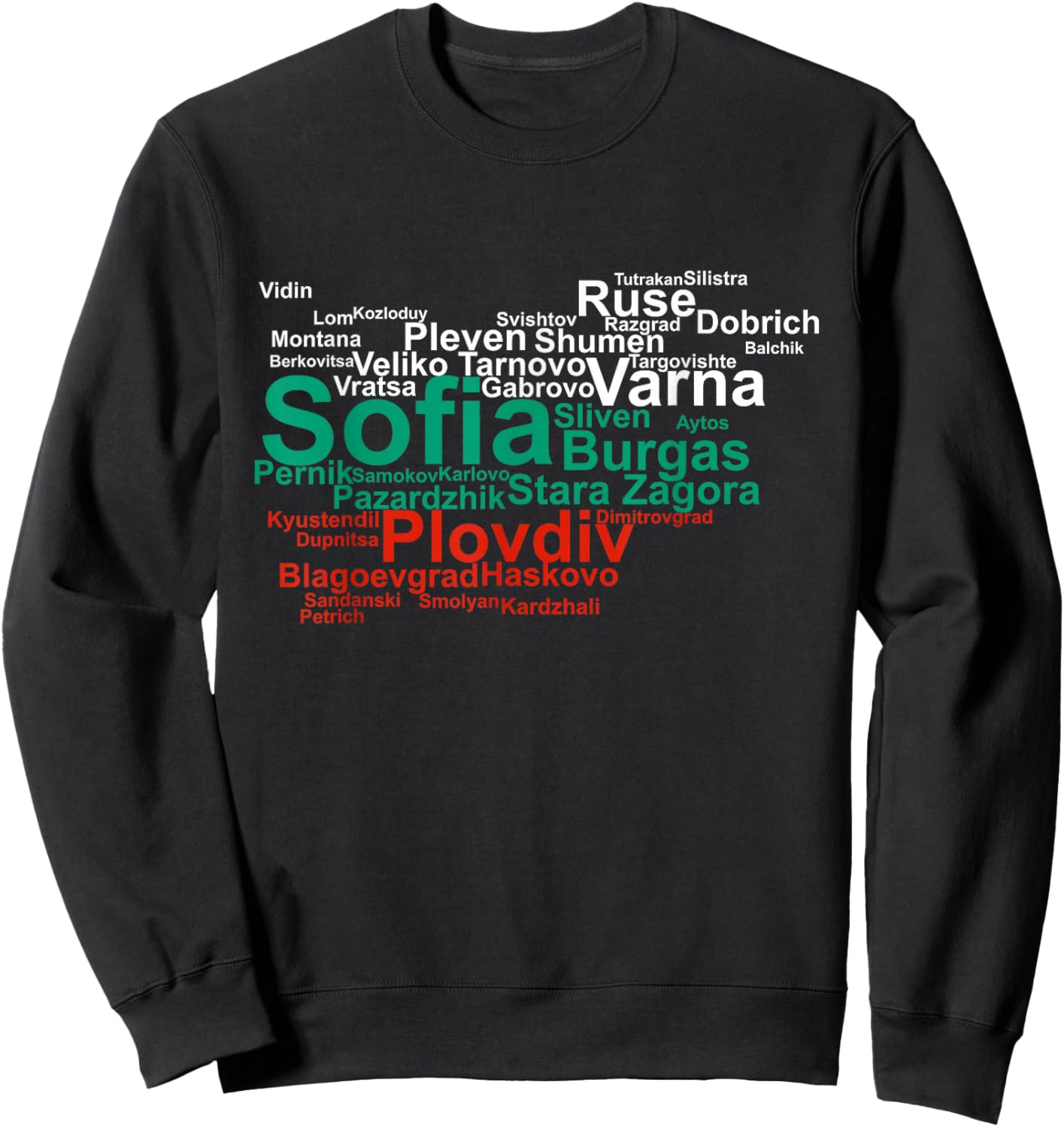 Bulgaria flag, Sofia Bulgaria flag, travel Bulgaria Sweatshirt - Sweatshirt | Black