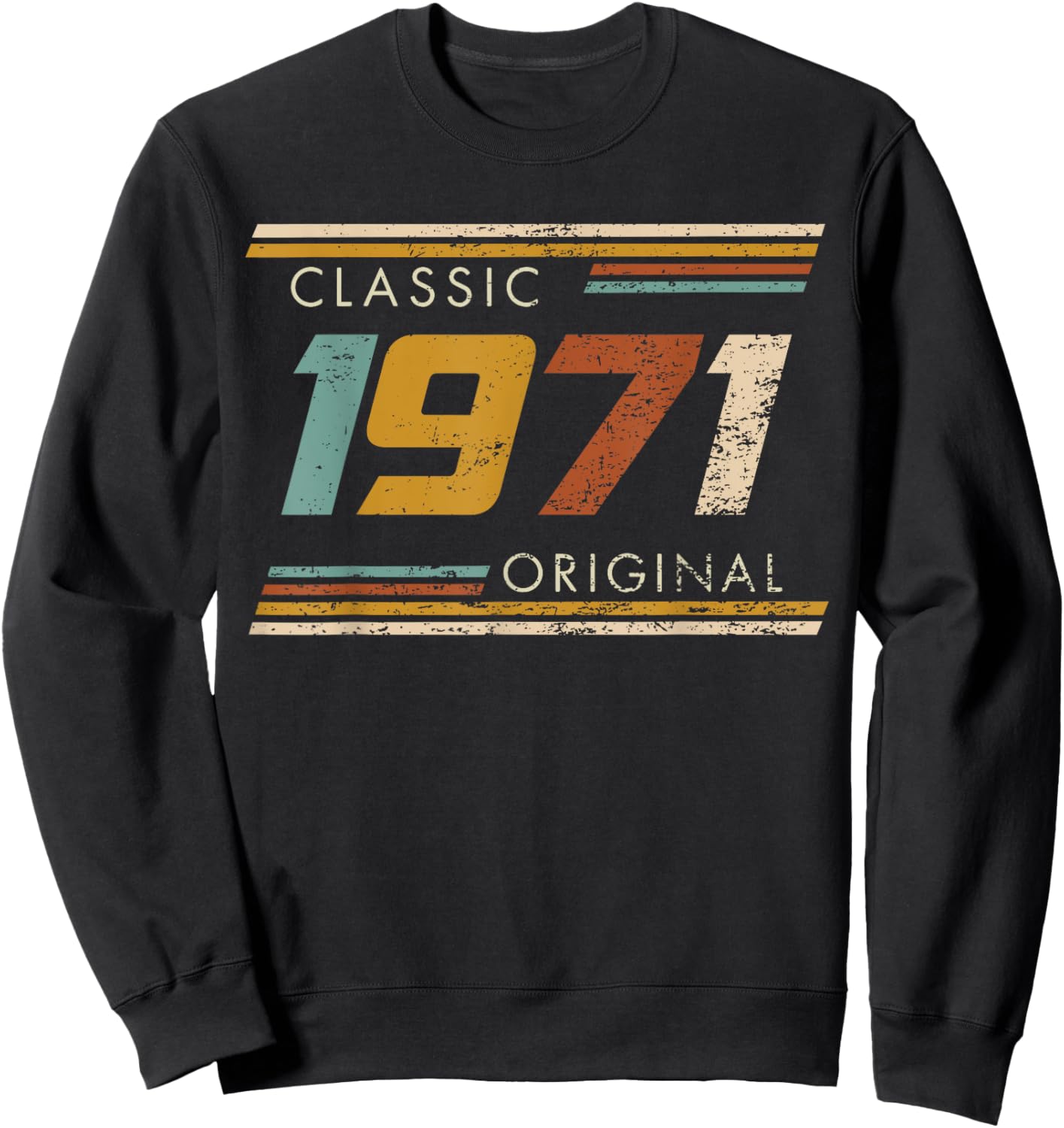 Classic 1971 Original Vintage Birthday Est 1971 Edition Sweatshirt - Sweatshirt | Black