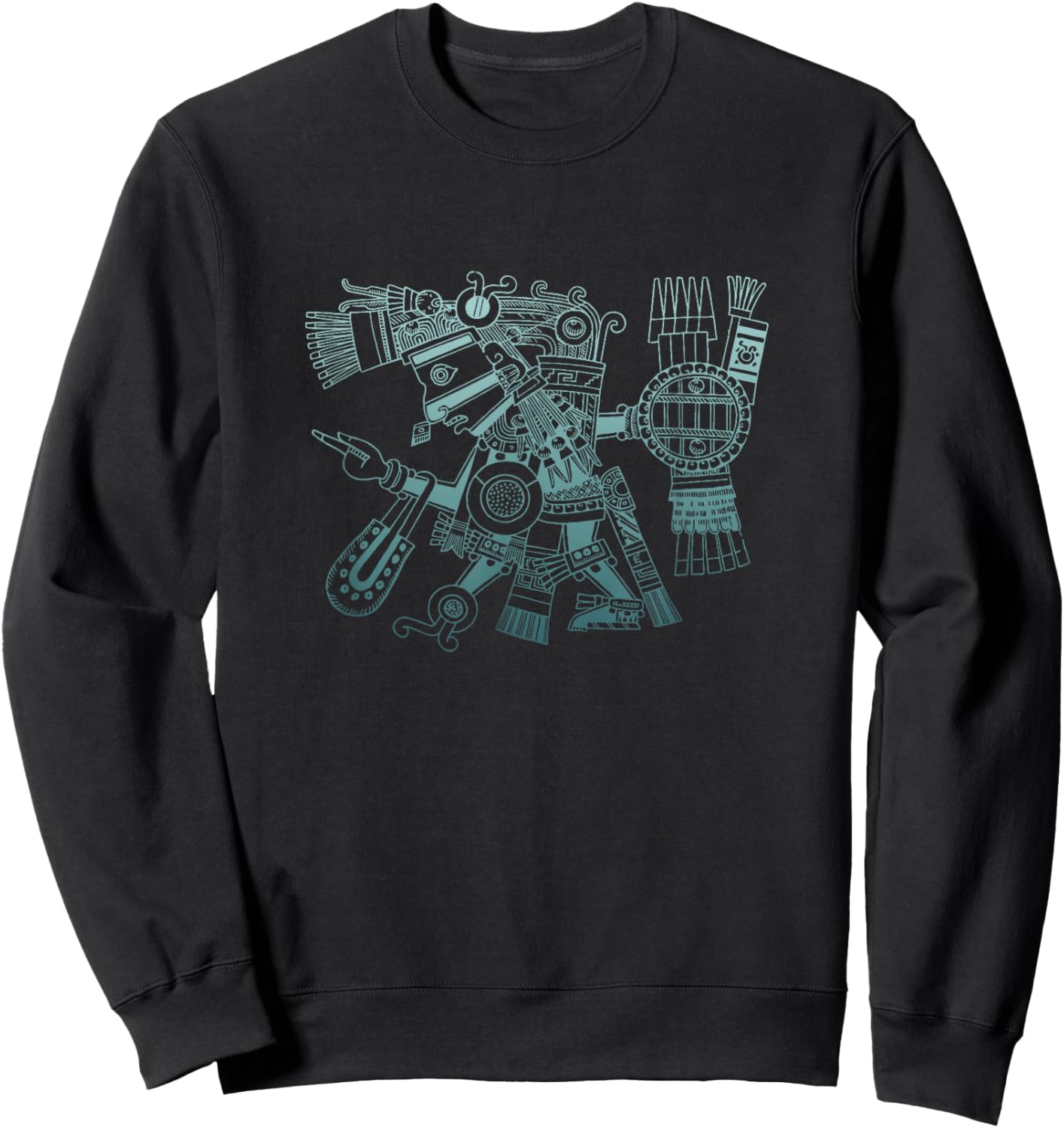Maya patron deity Tezcatlipoca warrior Aztec Indians Mexico Sweatshirt - Sweatshirt | Black
