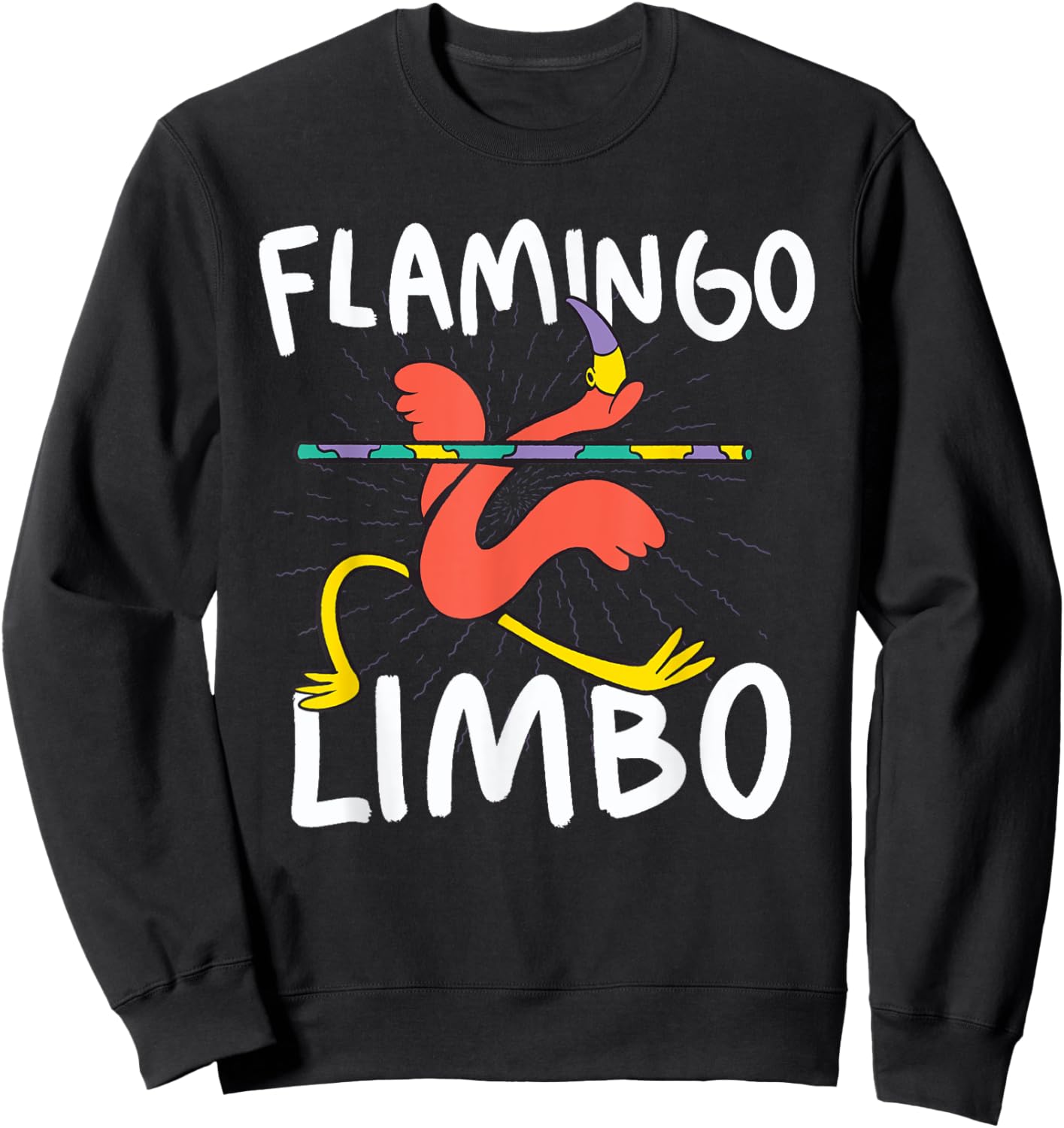 Flamingo Limbo Dance Bird Sweatshirt - Sweatshirt | Black