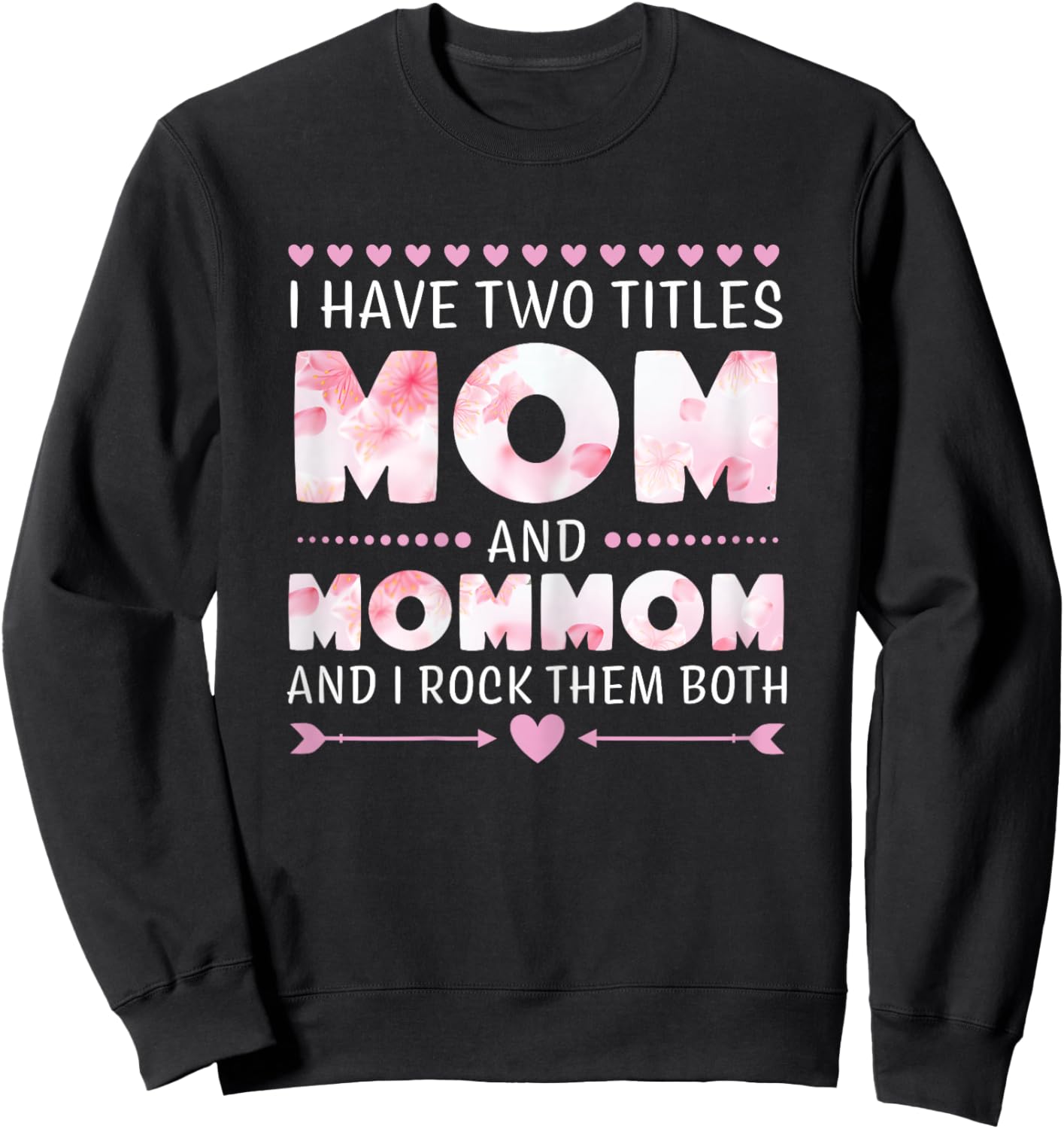 Mommom Mom Mom Mom Grandma Grandma Sweatshirt - Sweatshirt | Black
