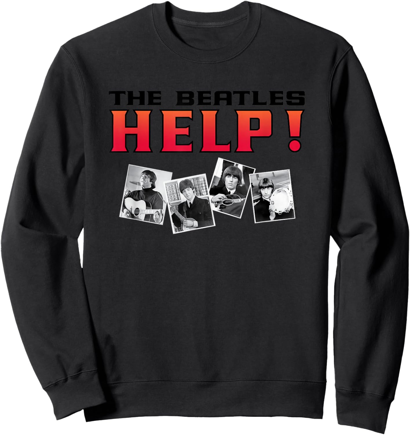 The Beatles Help! Sweatshirt - Sweatshirt | Black