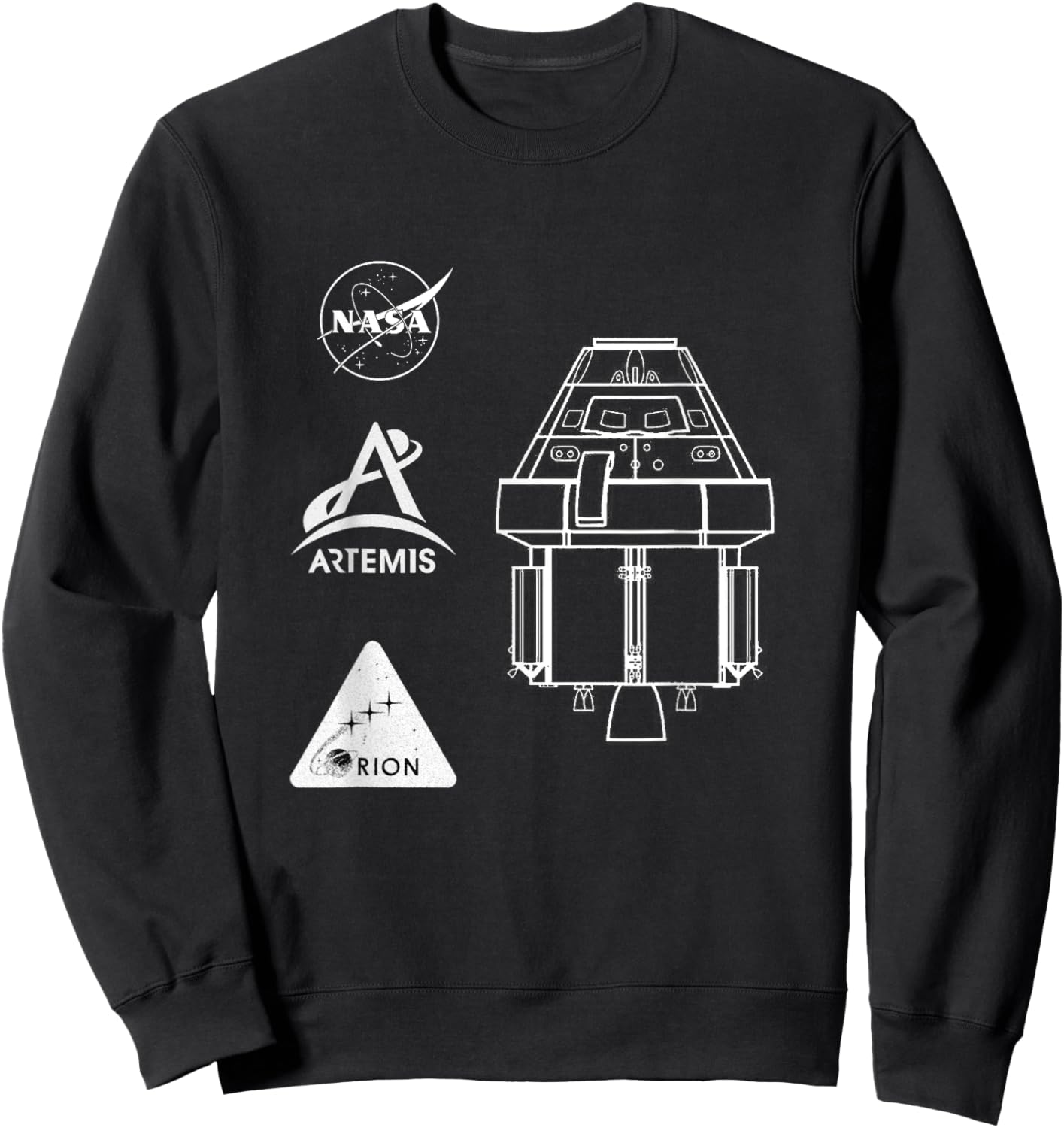 Orion Spacecraft - NASA Artemis Program Space Launch System Sweatshirt - Sweatshirt | Black