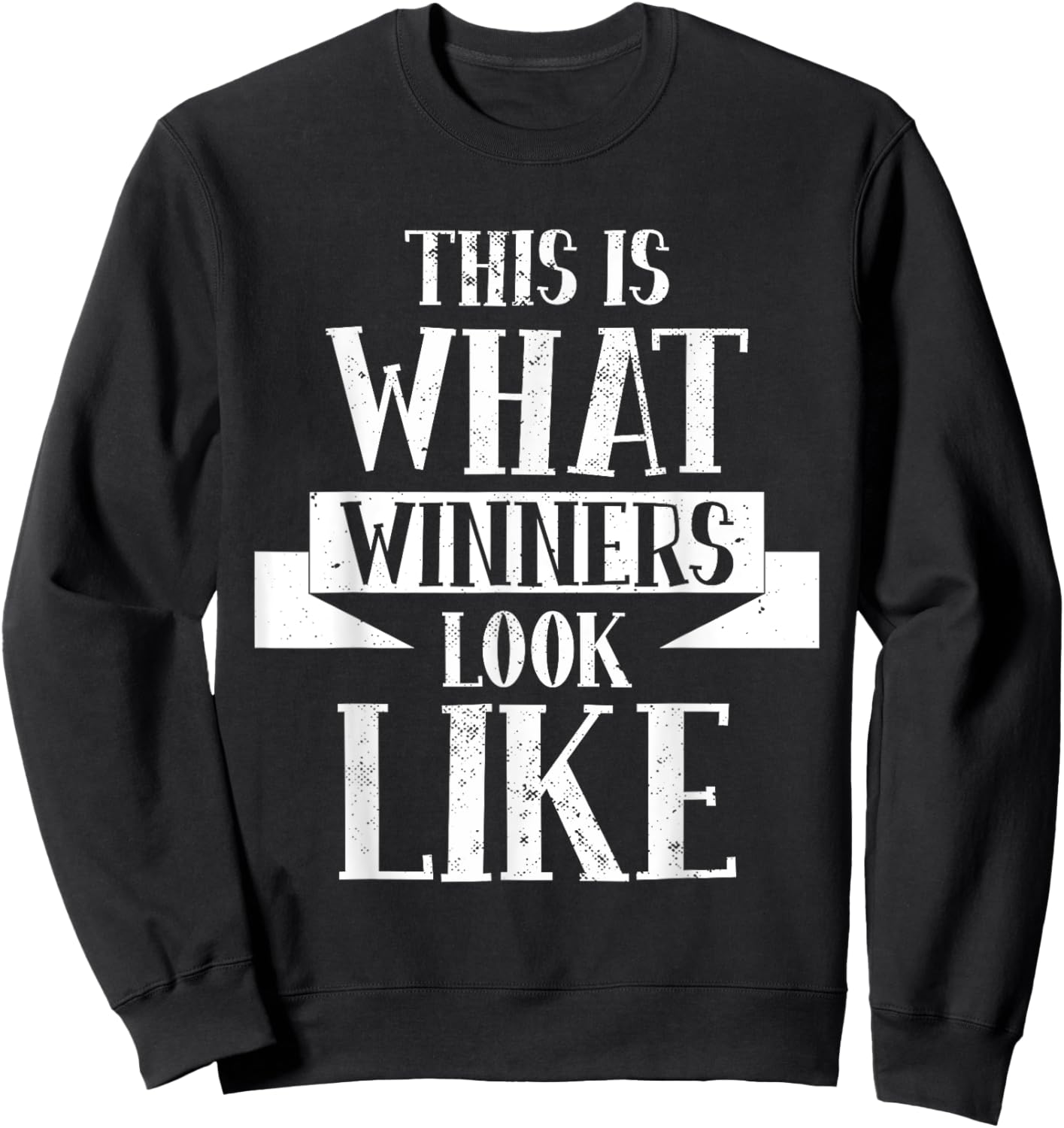 This is how winners look | motivation fitness training Sweatshirt - Sweatshirt | Black