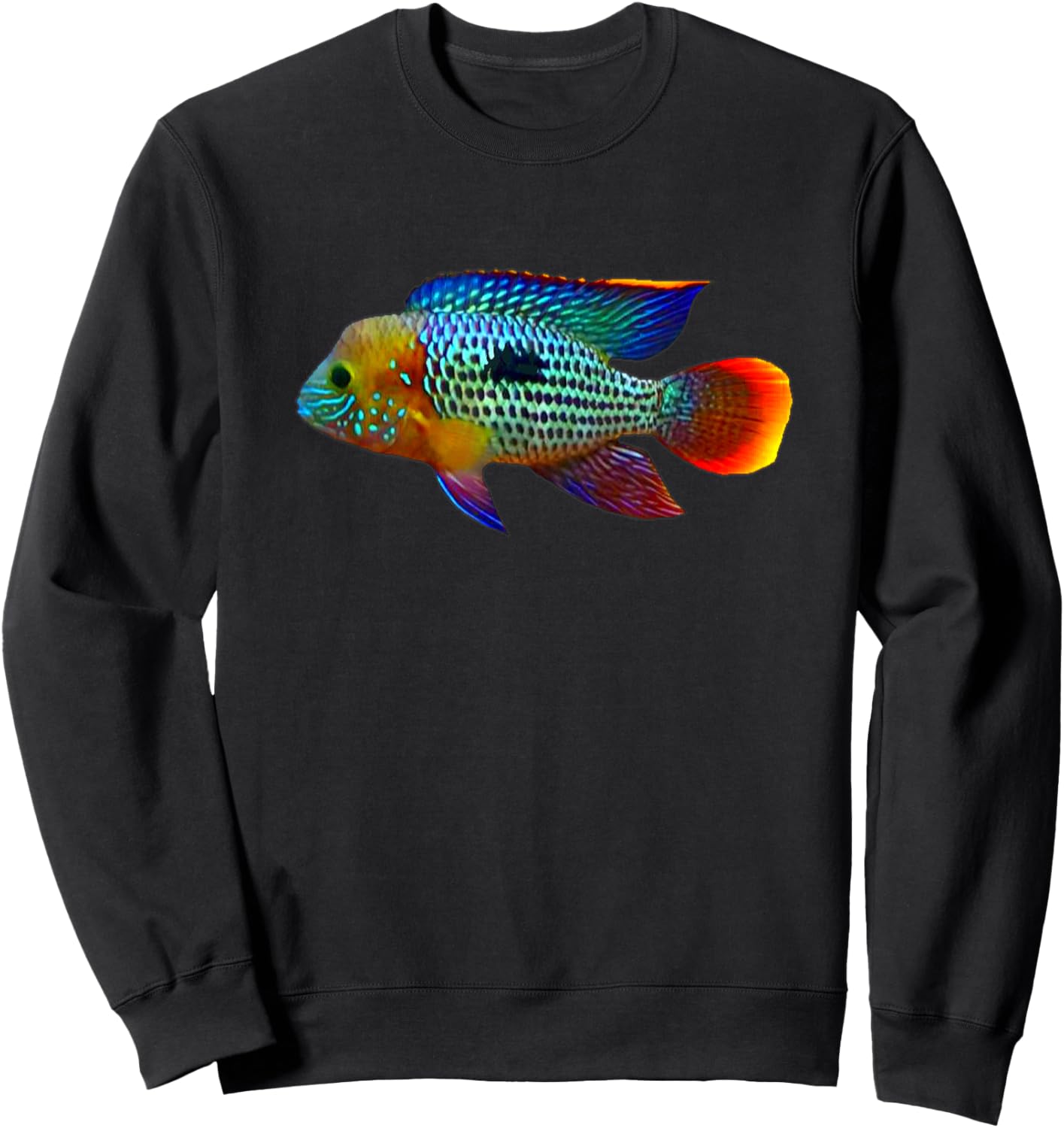 Green Terror Cichlids South American Cichlid Aquarium Fish Sweatshirt - Sweatshirt | Black