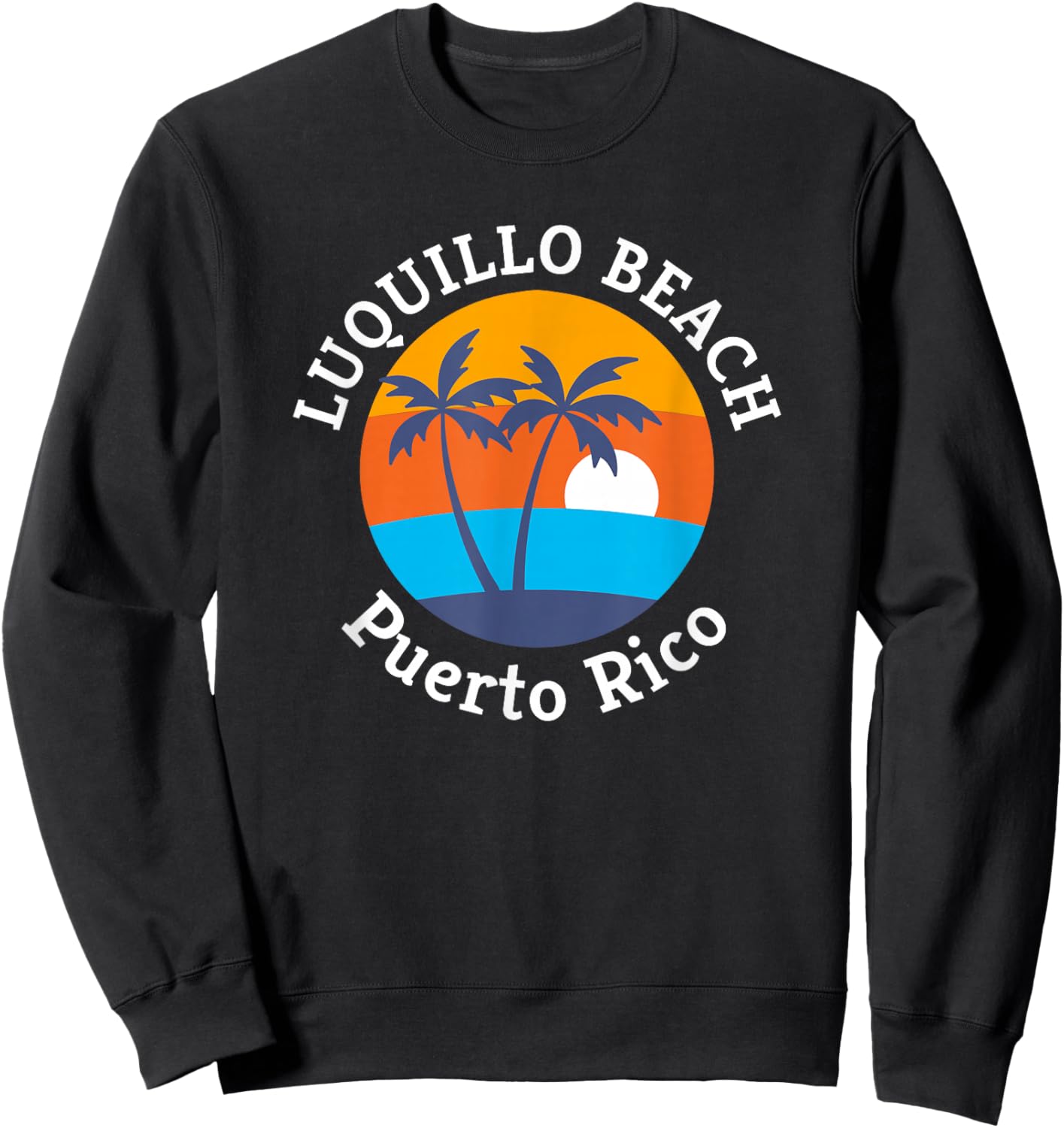 Luquillo Beach Puerto Rico Summer Vacation Souvenir Women Kids Sweatshirt - Sweatshirt | Black