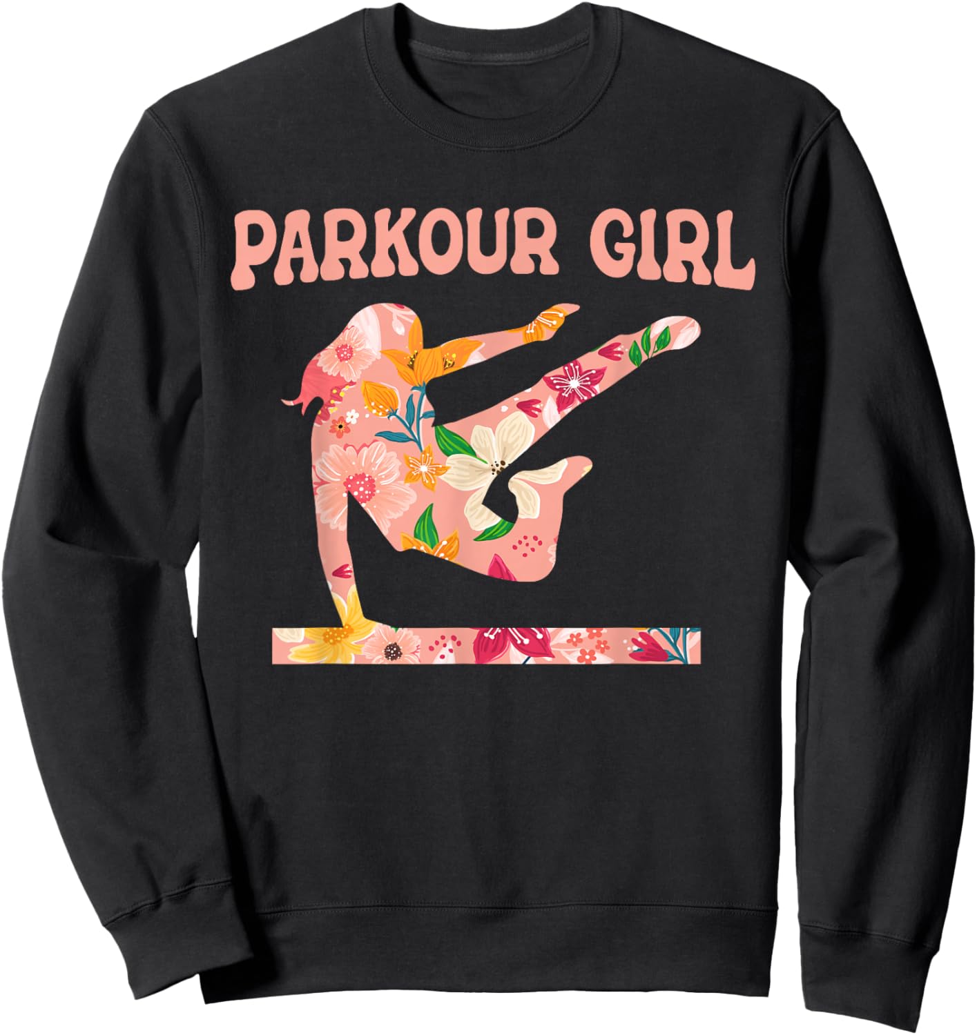 Parkour Girl Urban City Runner - Parkour Sweatshirt - Sweatshirt | Black