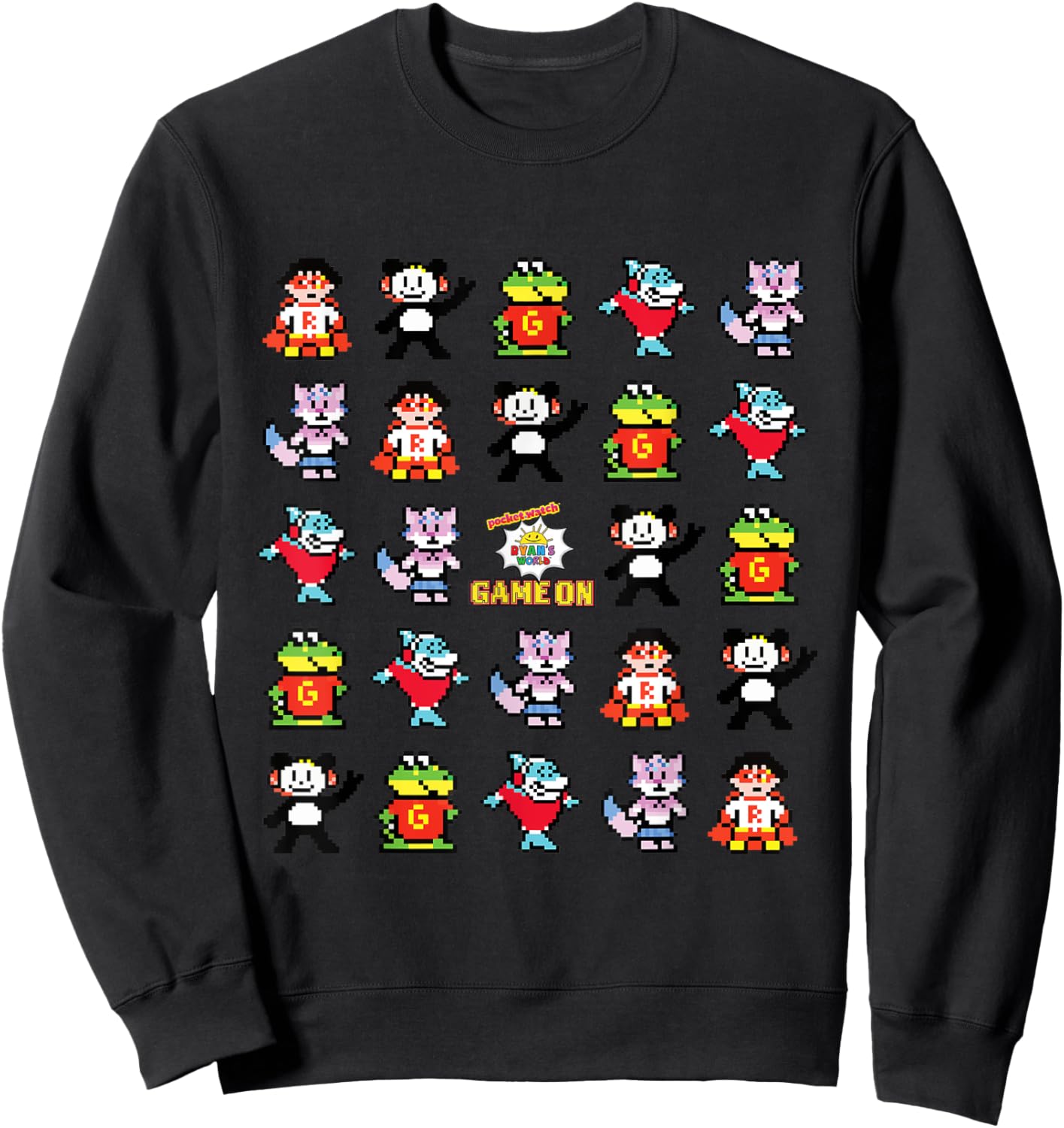 Ryan's World Game On 8-Bit Sweatshirt - Sweatshirt | Black