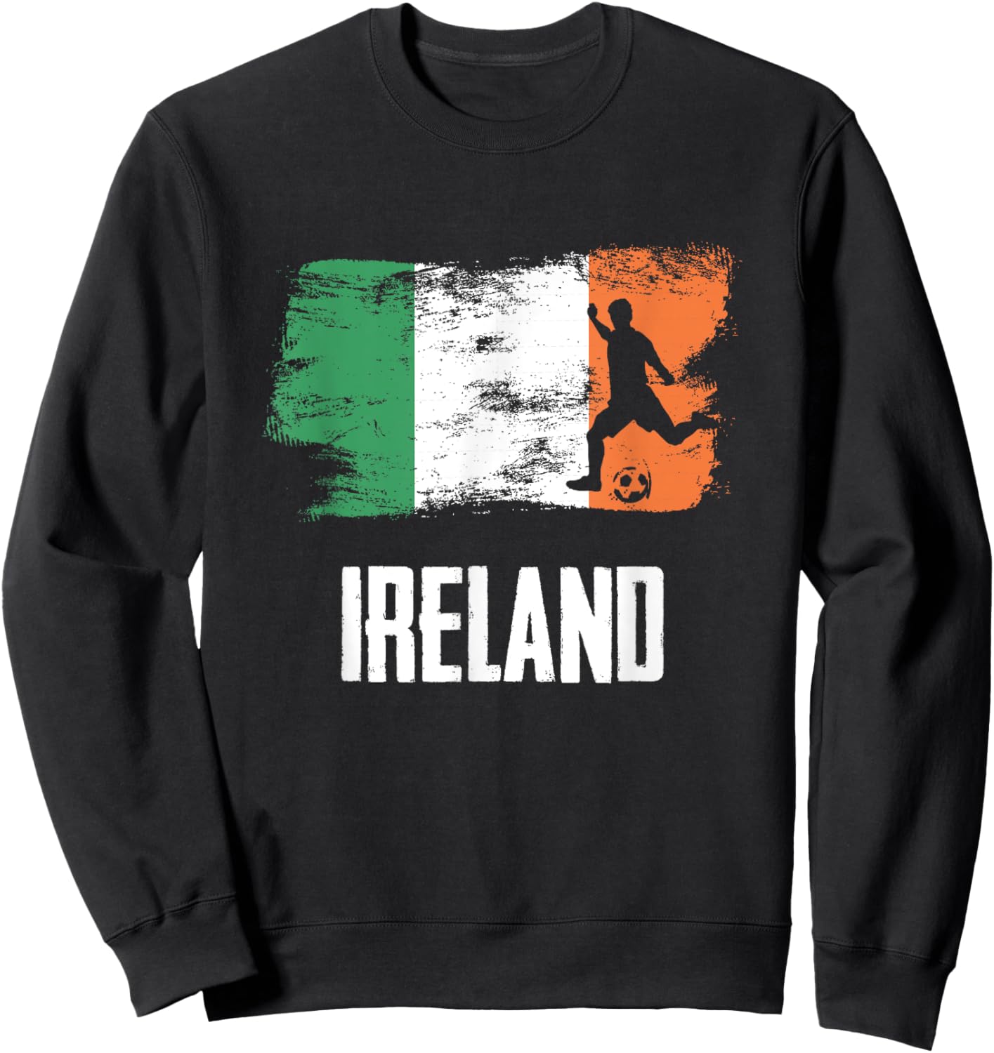 Ireland Flag Jersey Ireland Soccer Team Ireland Sweatshirt - Sweatshirt | Black