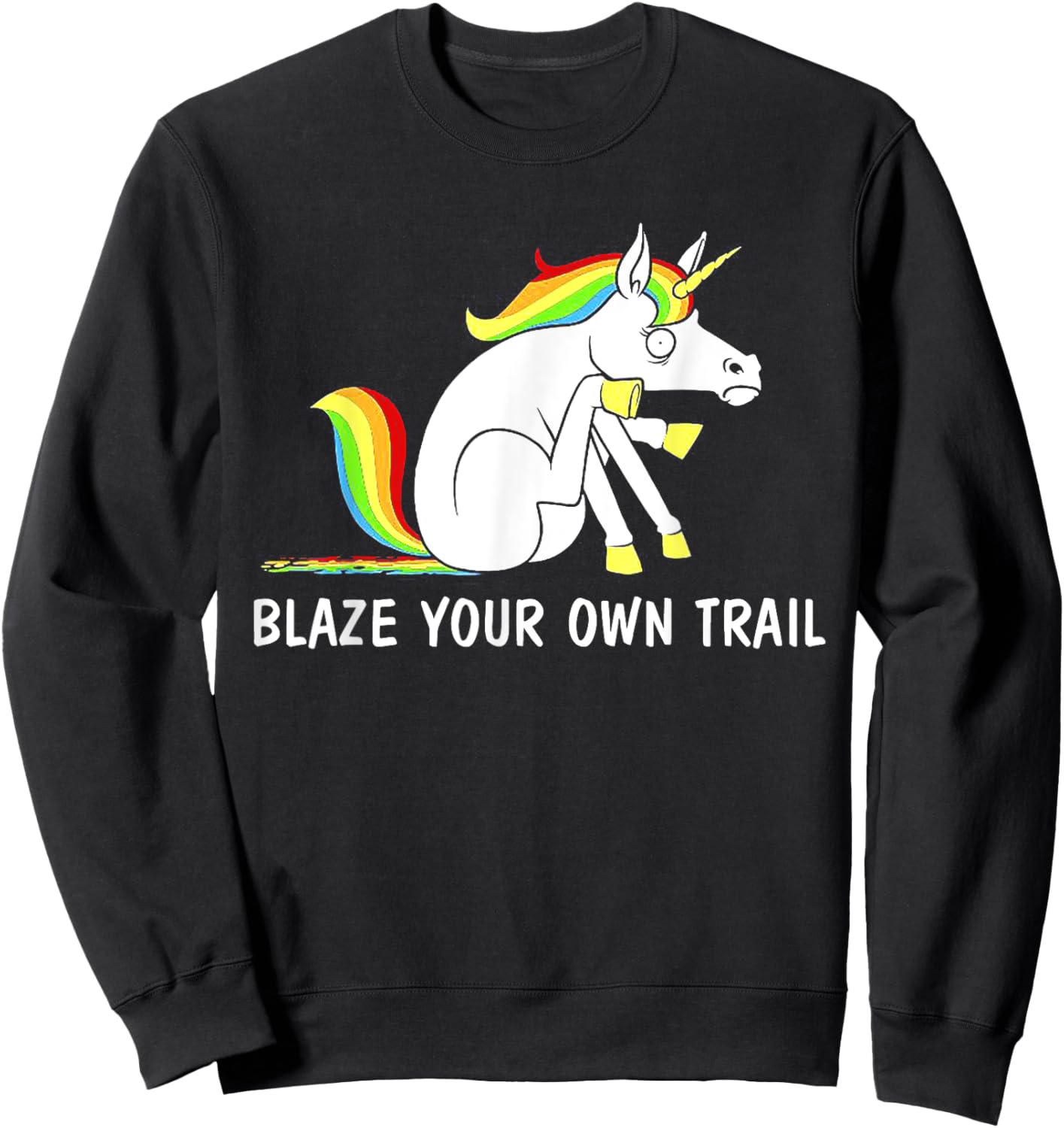 Blaze Your Own Trail Unicorn Sweatshirt - Sweatshirt | Black
