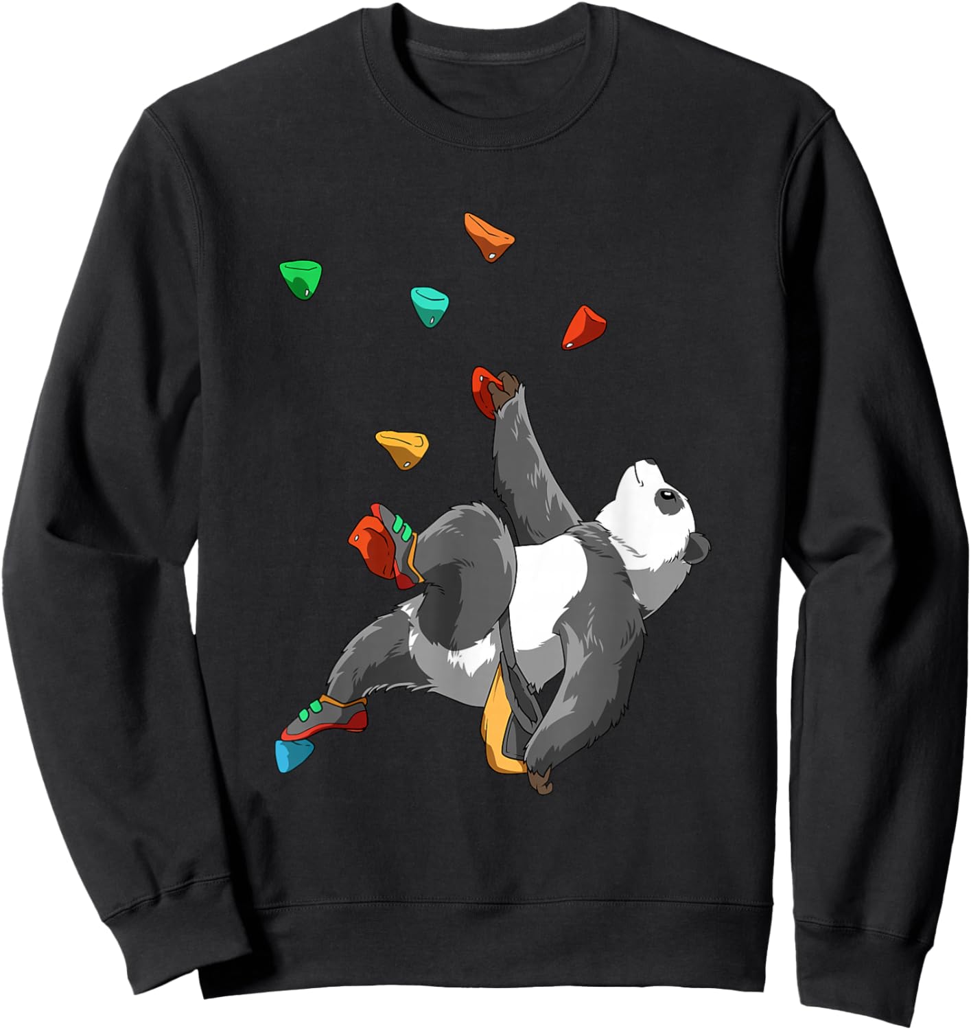 Bouldering and Rock Climbing Panda Sweatshirt - Sweatshirt | Black