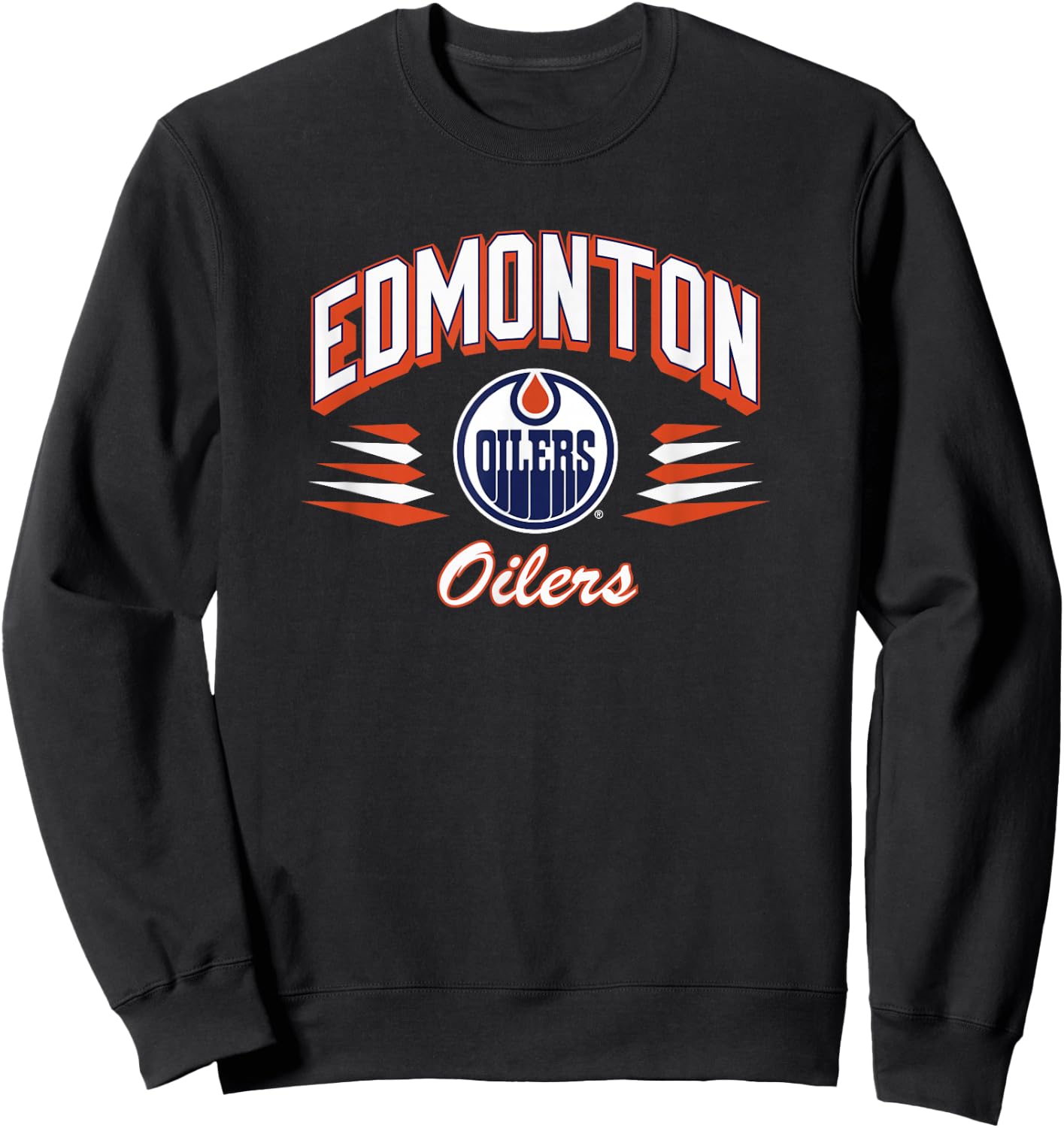 Edmonton Oilers Retro Diamond Officially Licensed Sweatshirt - Sweatshirt | Black