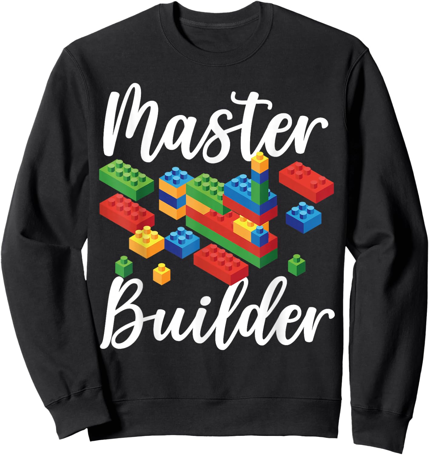 Master Builder Bricks Blocks Play Toys Sweatshirt - Sweatshirt | Black