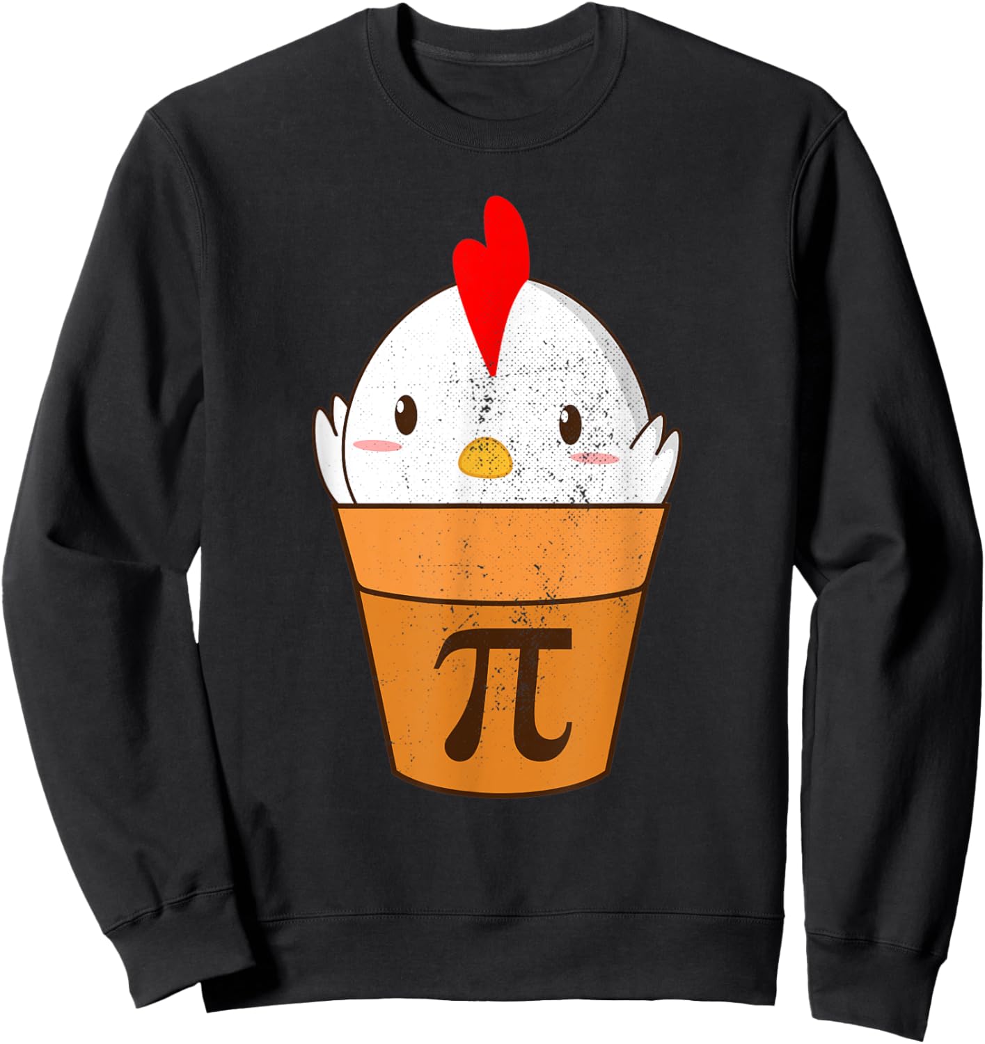 Chicken Pot Pie Funny Pi Day 3.14 March 14th Vintage Pi Sweatshirt - Sweatshirt | Black