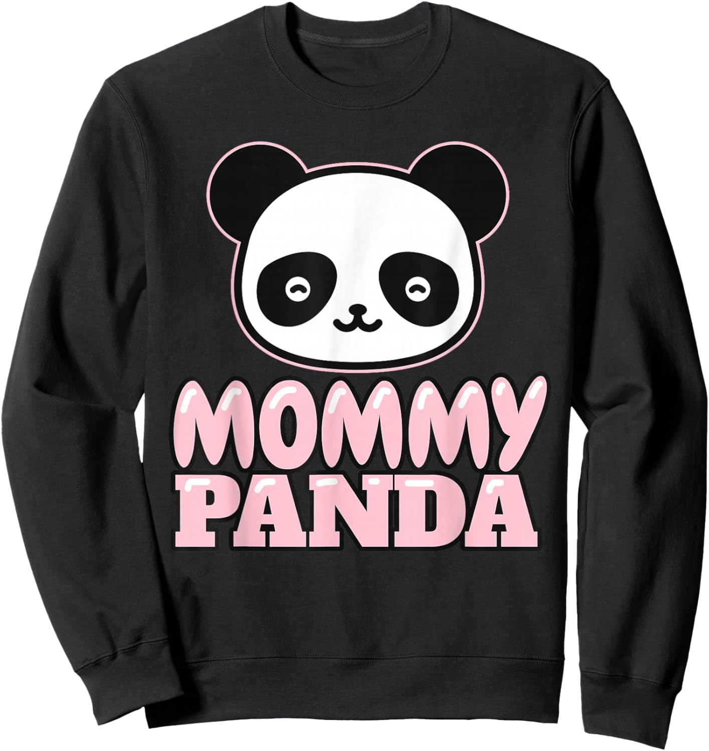 Mom Panda Bear - Mother's Day Mommy Panda Sweatshirt - Sweatshirt | Black
