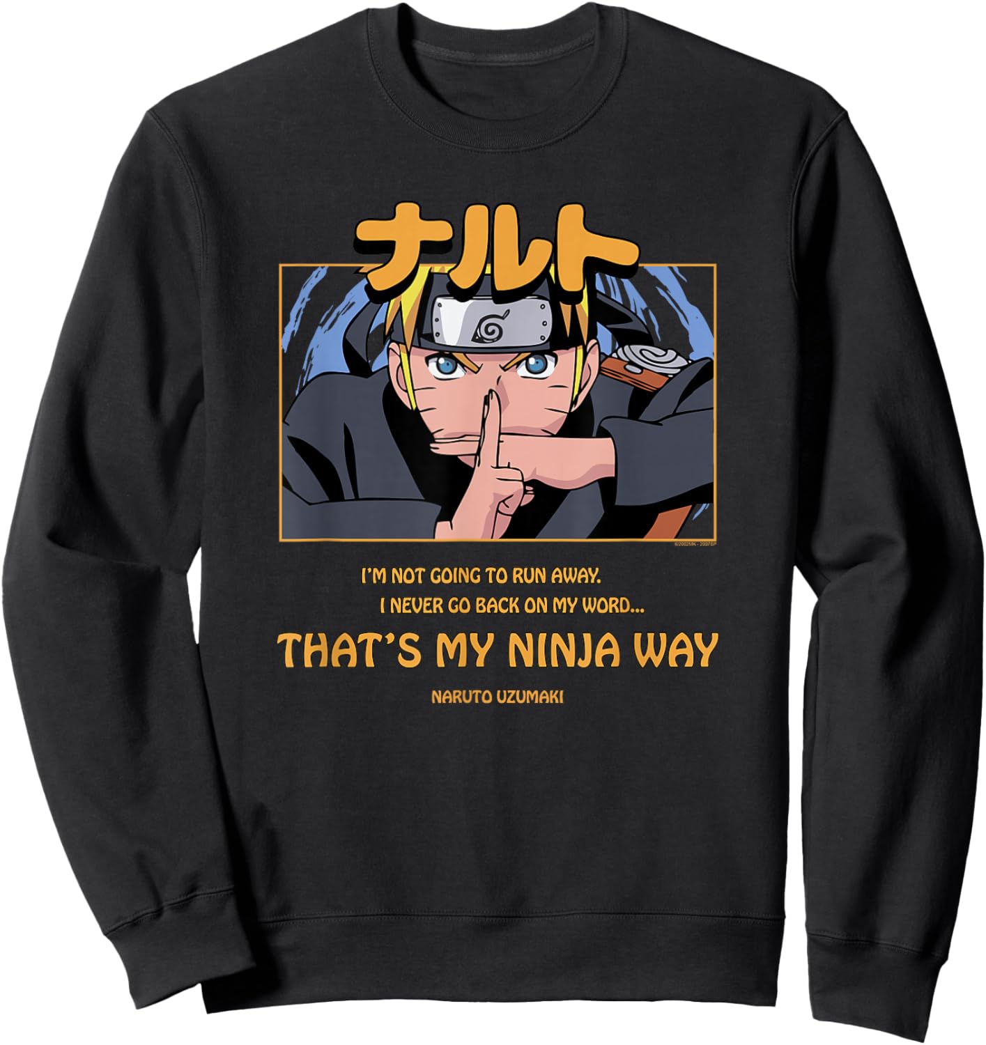 Naruto Shippuden Closed Caption Ninja Way Anime Sweatshirt - Sweatshirt | Black