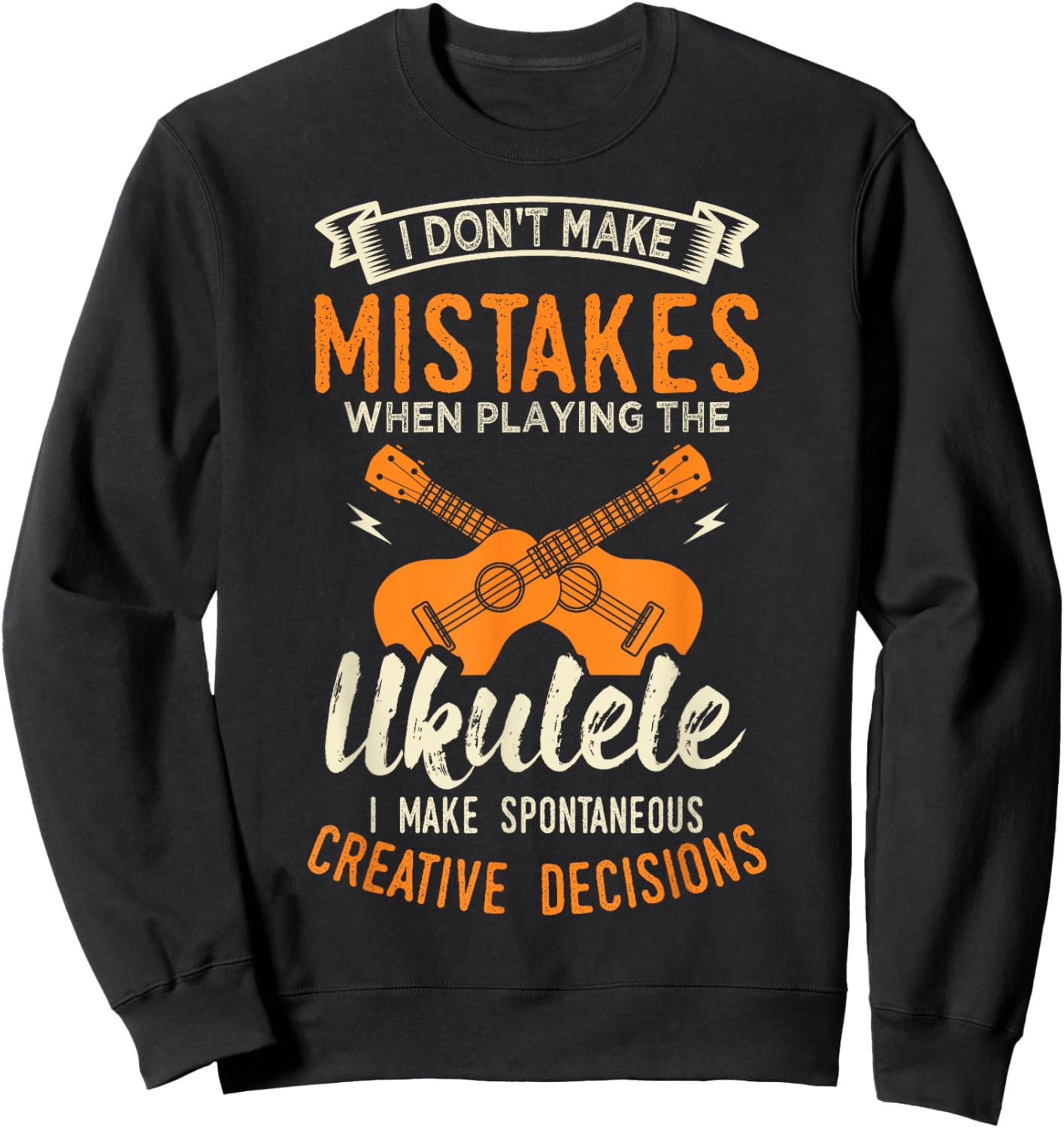 Ukulele Four String Instrument Lover Sweatshirt - Sweatshirt | Black