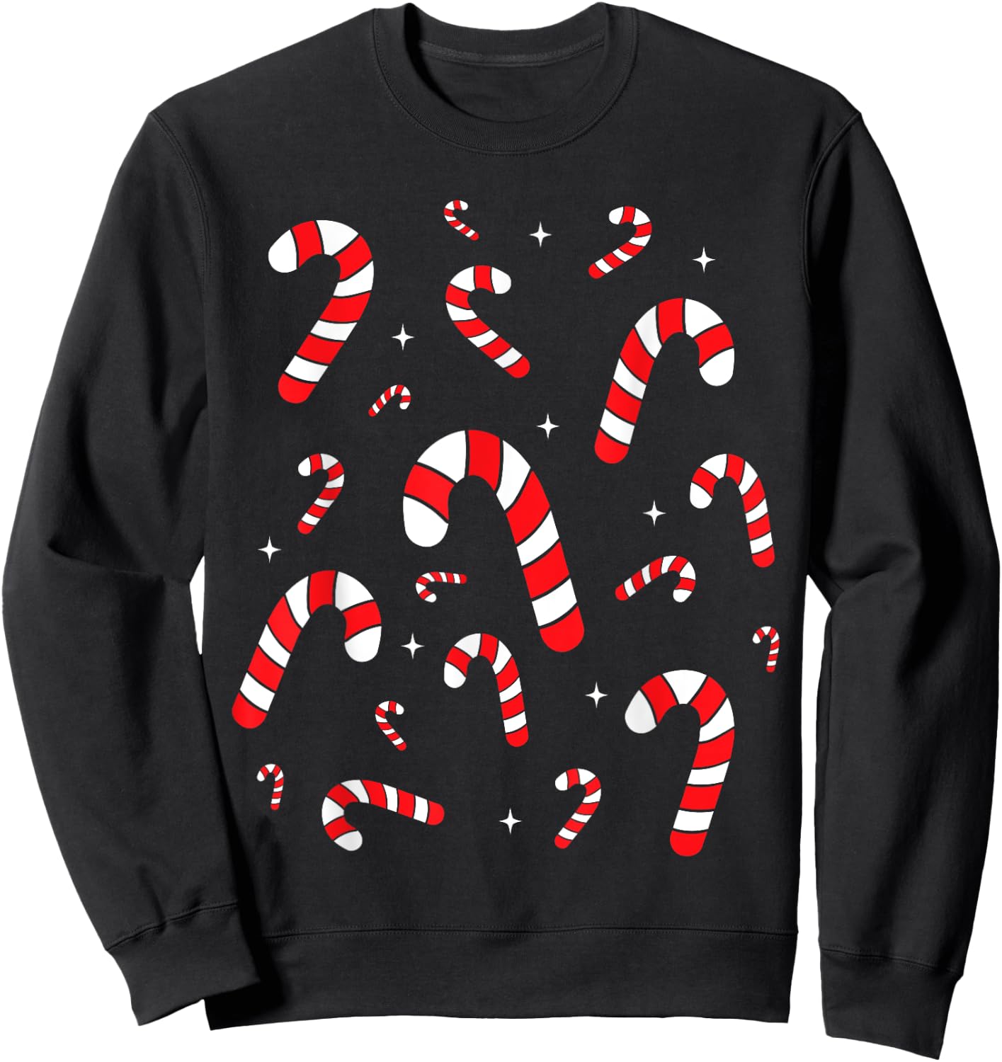 Christmas candy canes for kids and family xmas Sweatshirt - Sweatshirt | Black