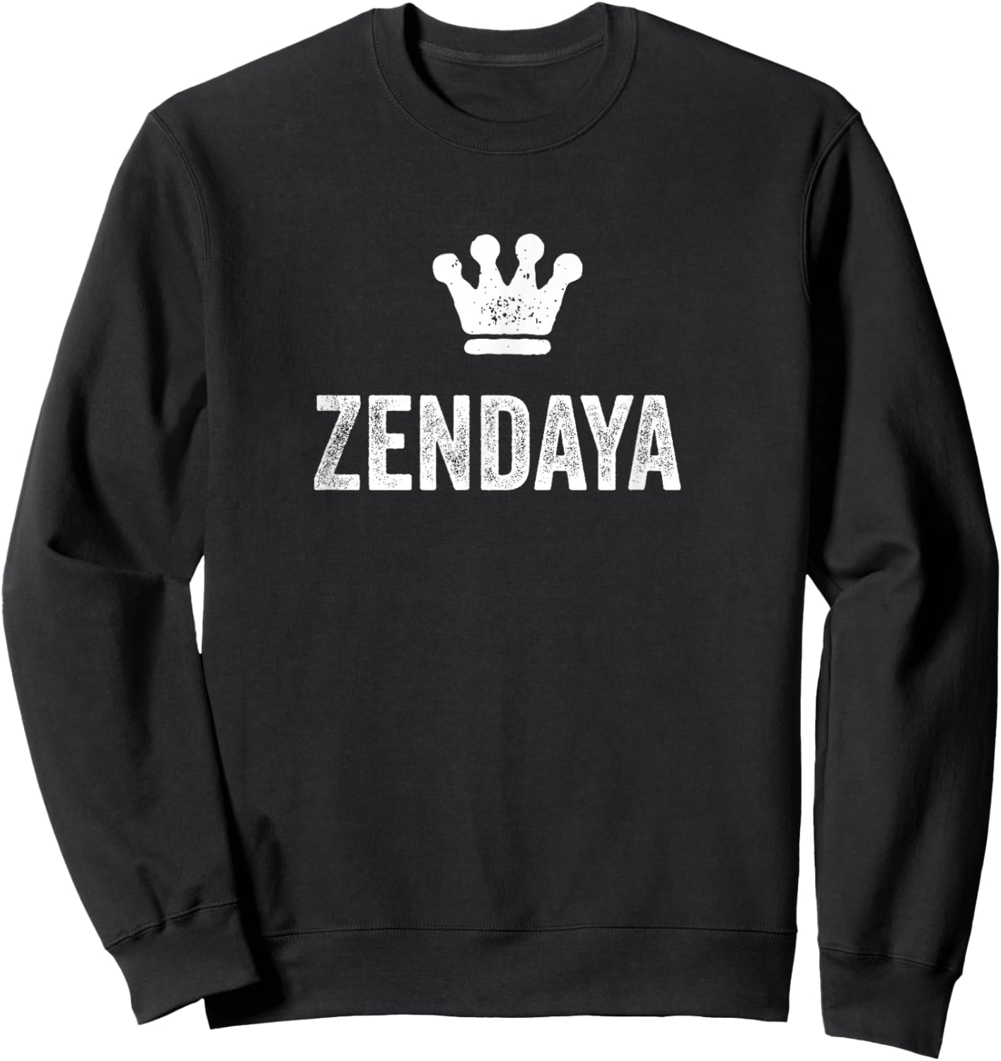 Zendaya the Queen / Crown & Name Called Zendaya Sweatshirt - Sweatshirt | Black