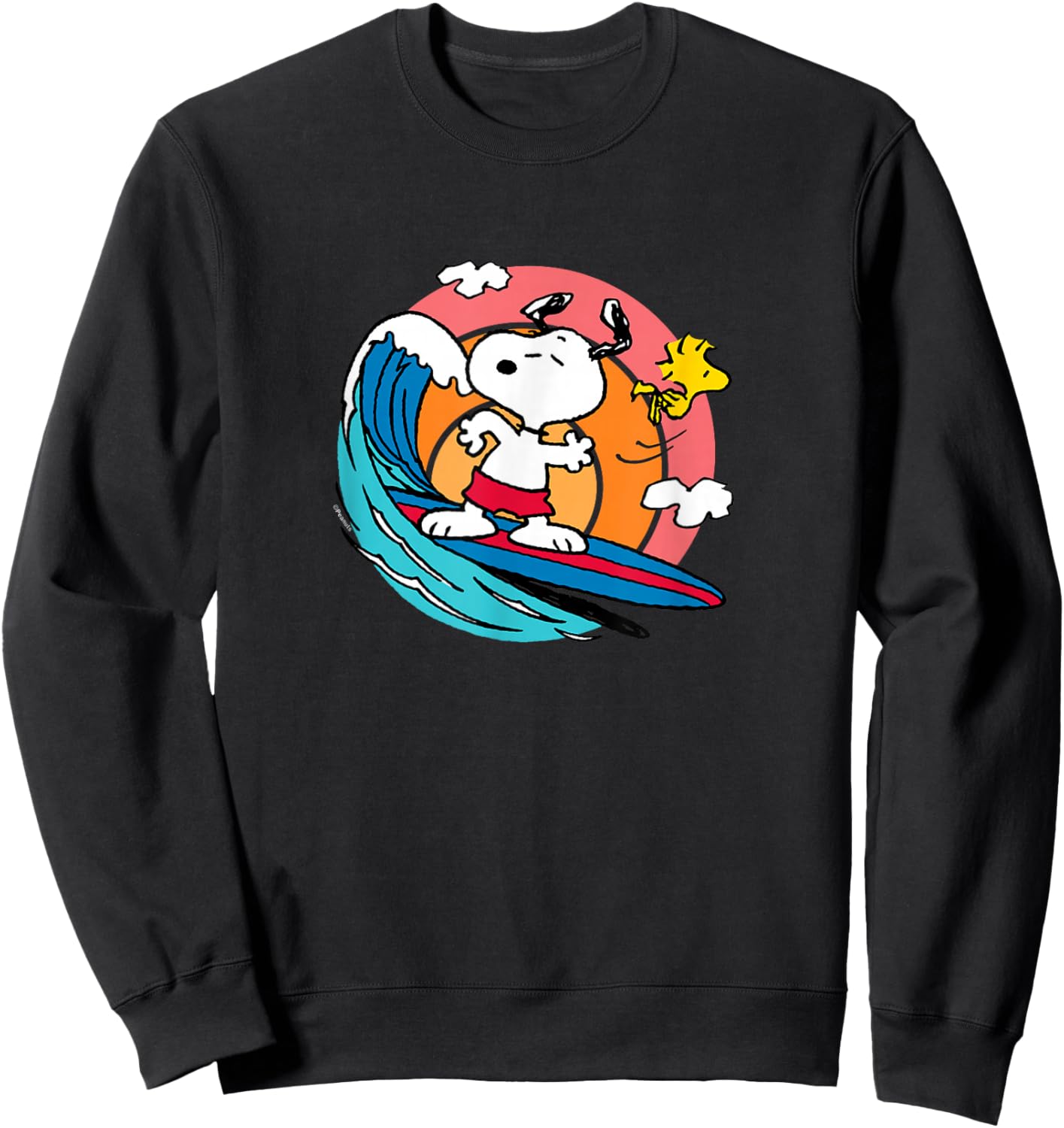 Peanuts - Snoopy Woodstock Surf Sweatshirt - Sweatshirt | Black
