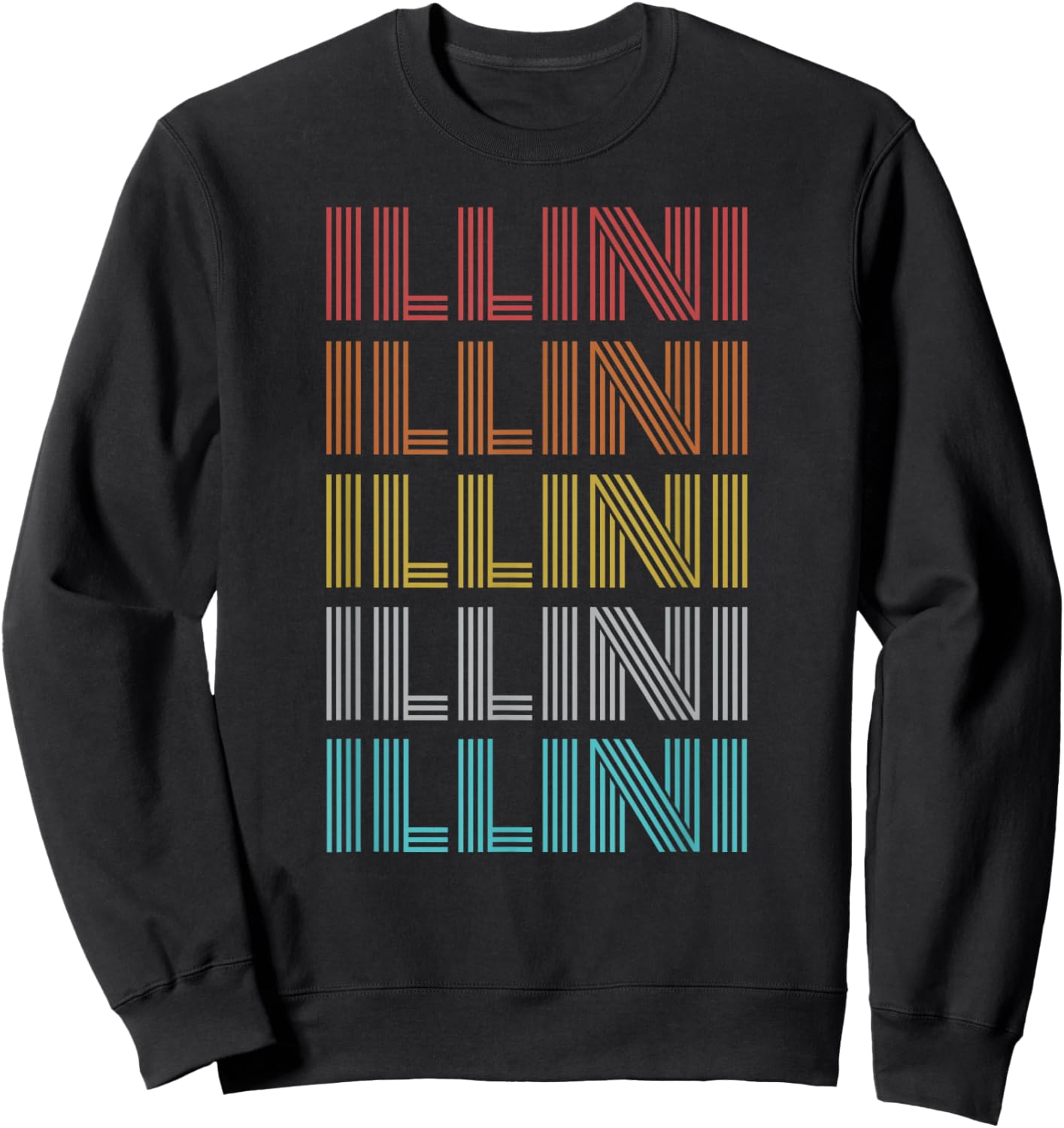 Retro Vintage Illini Sweatshirt - Sweatshirt | Black