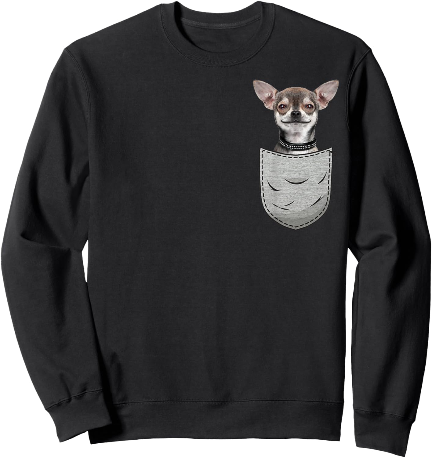 Chihuahua Chi Chi Hua hua Techichi Pocket Dog Owners Men Women Girls Kids Sweatshirt - Sweatshirt | Black