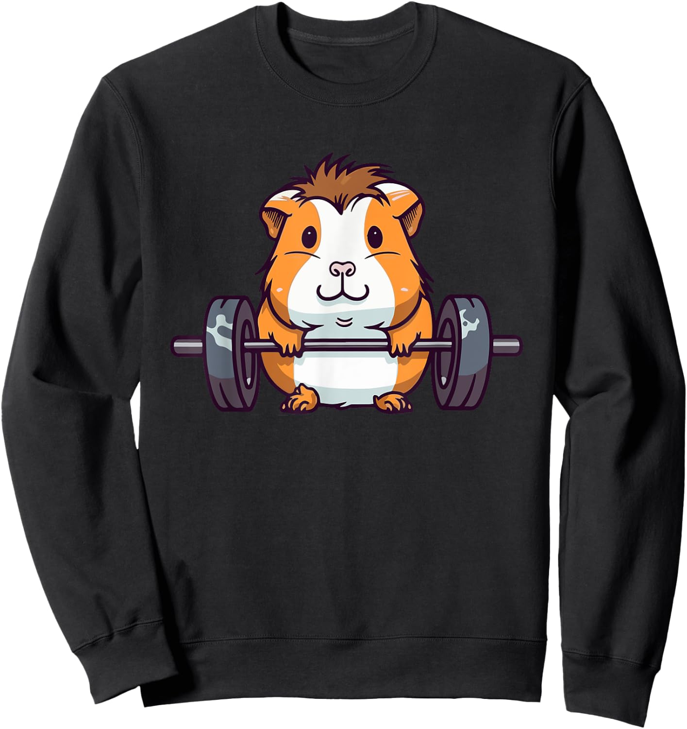 Guinea Pig Lifting Weight Gym Rodents Sweatshirt - Sweatshirt | Black