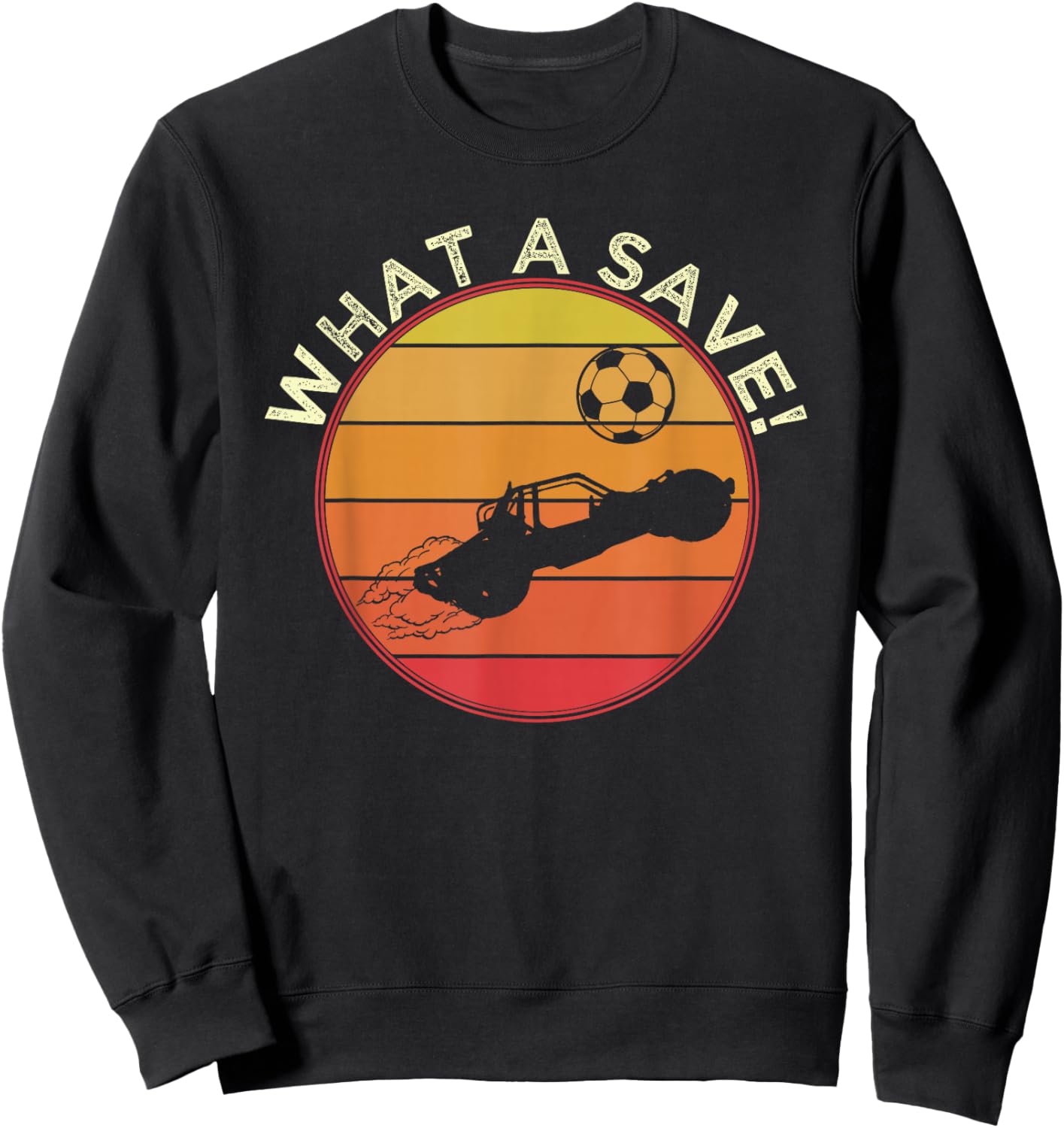 What a Rescue Vintage Retro Rocket Soccer Car League Sweatshirt - Sweatshirt | Black