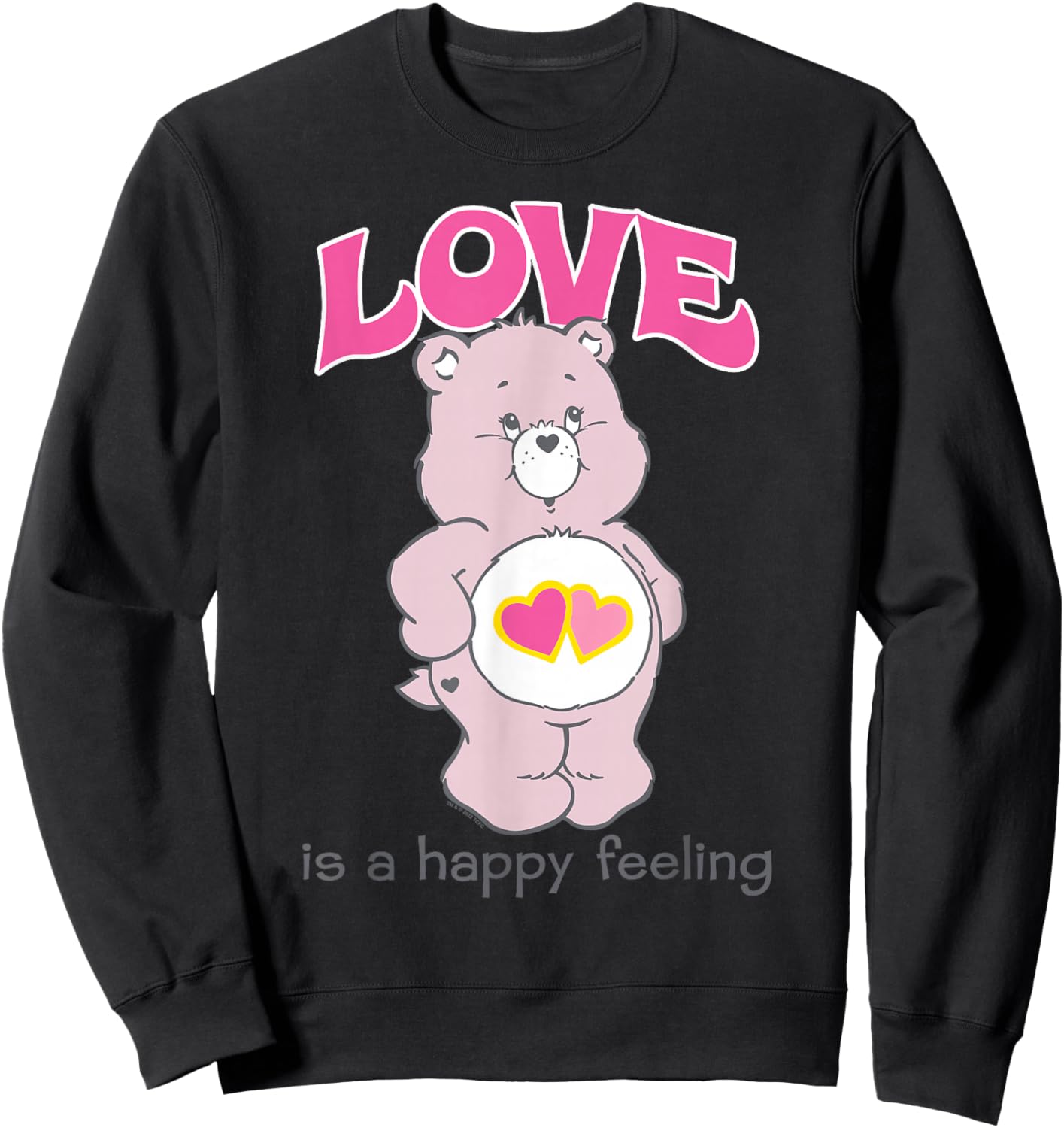 Care Bears Valentine's Day Love-a-Lot Is A Happy Feeling Sweatshirt - Sweatshirt | Black