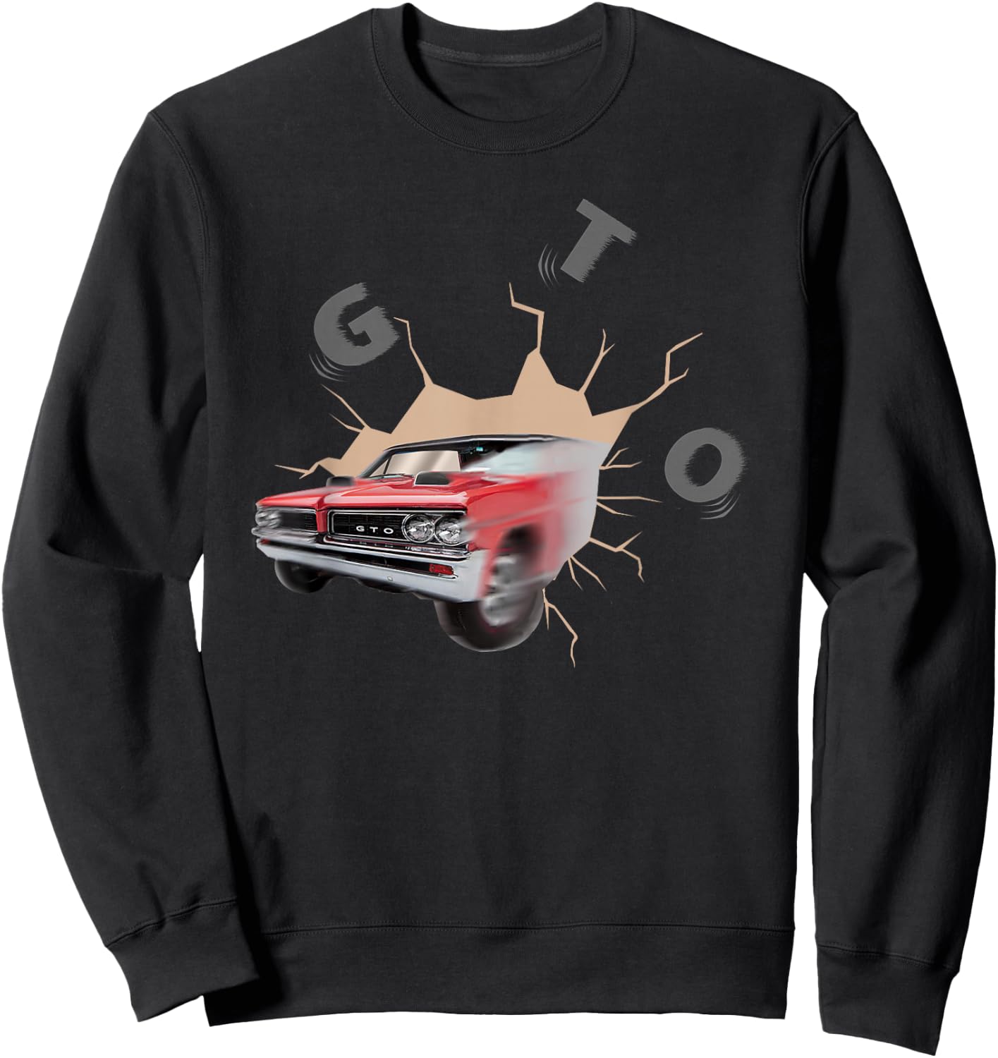 Vintage 1964 Gto, American Muscle Car, Classic Car, Funny Sweatshirt - Sweatshirt | Black