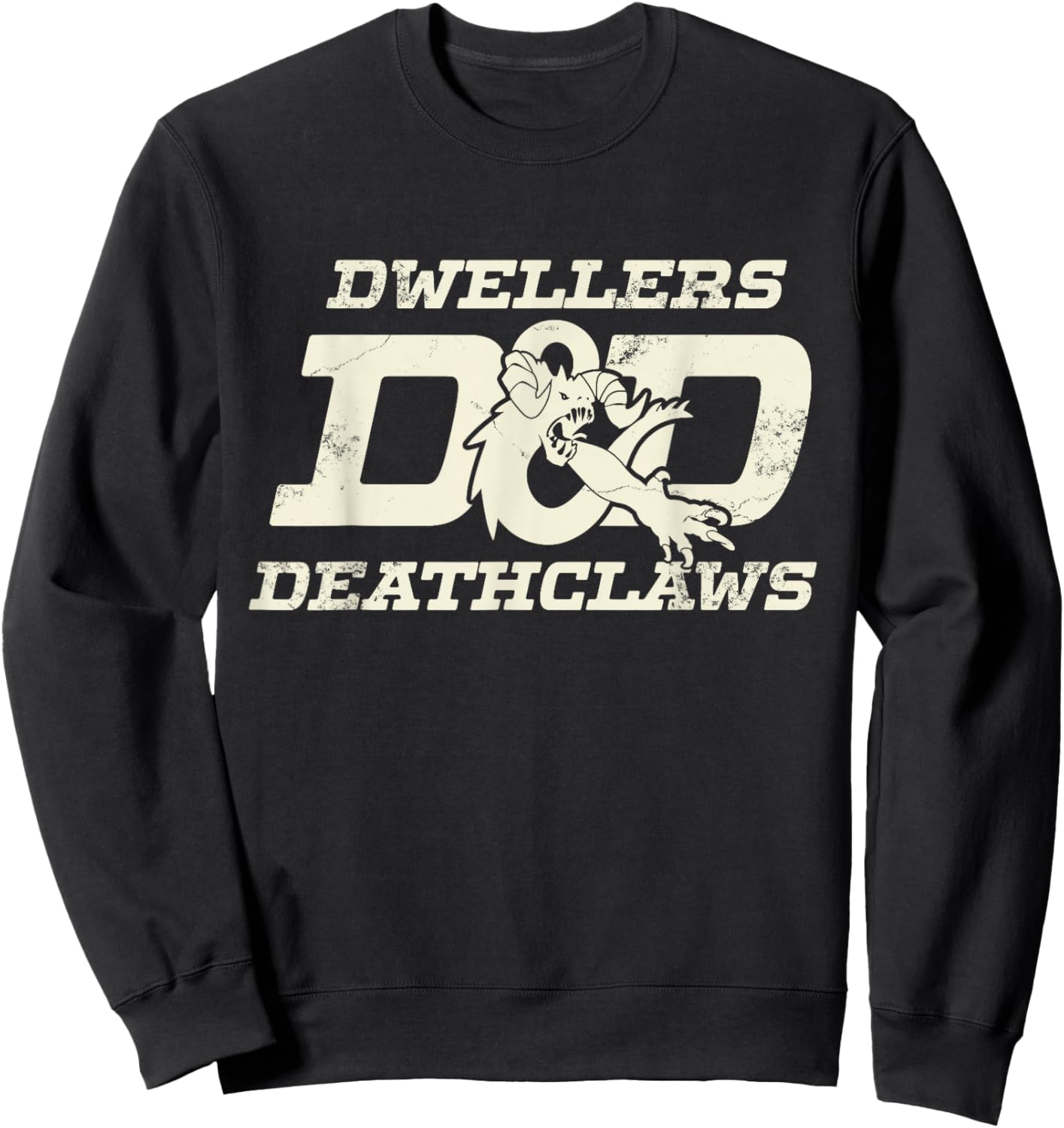 Retro Dwellers and Deathclaws Sweatshirt - Sweatshirt | Black