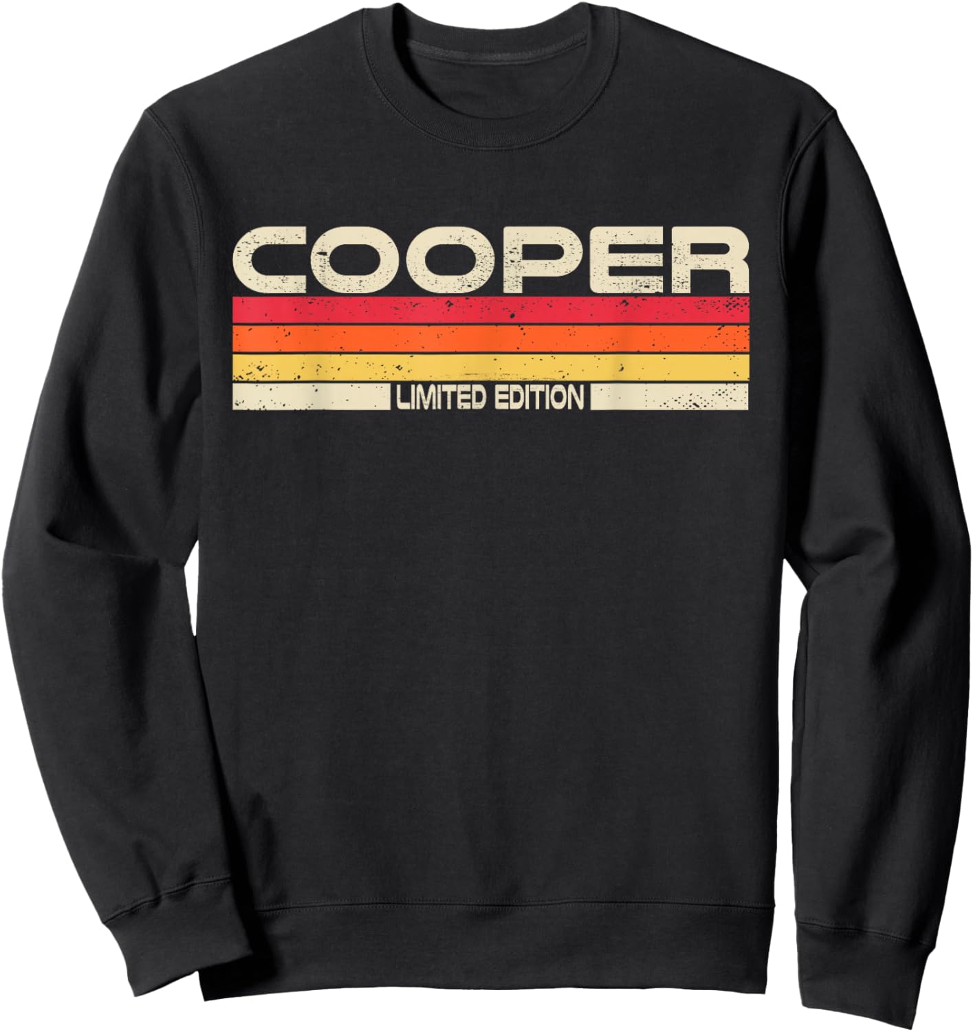 Cooper Surname Birthday Family Reunion 80s 90s Sunset Sweatshirt - Sweatshirt | Black