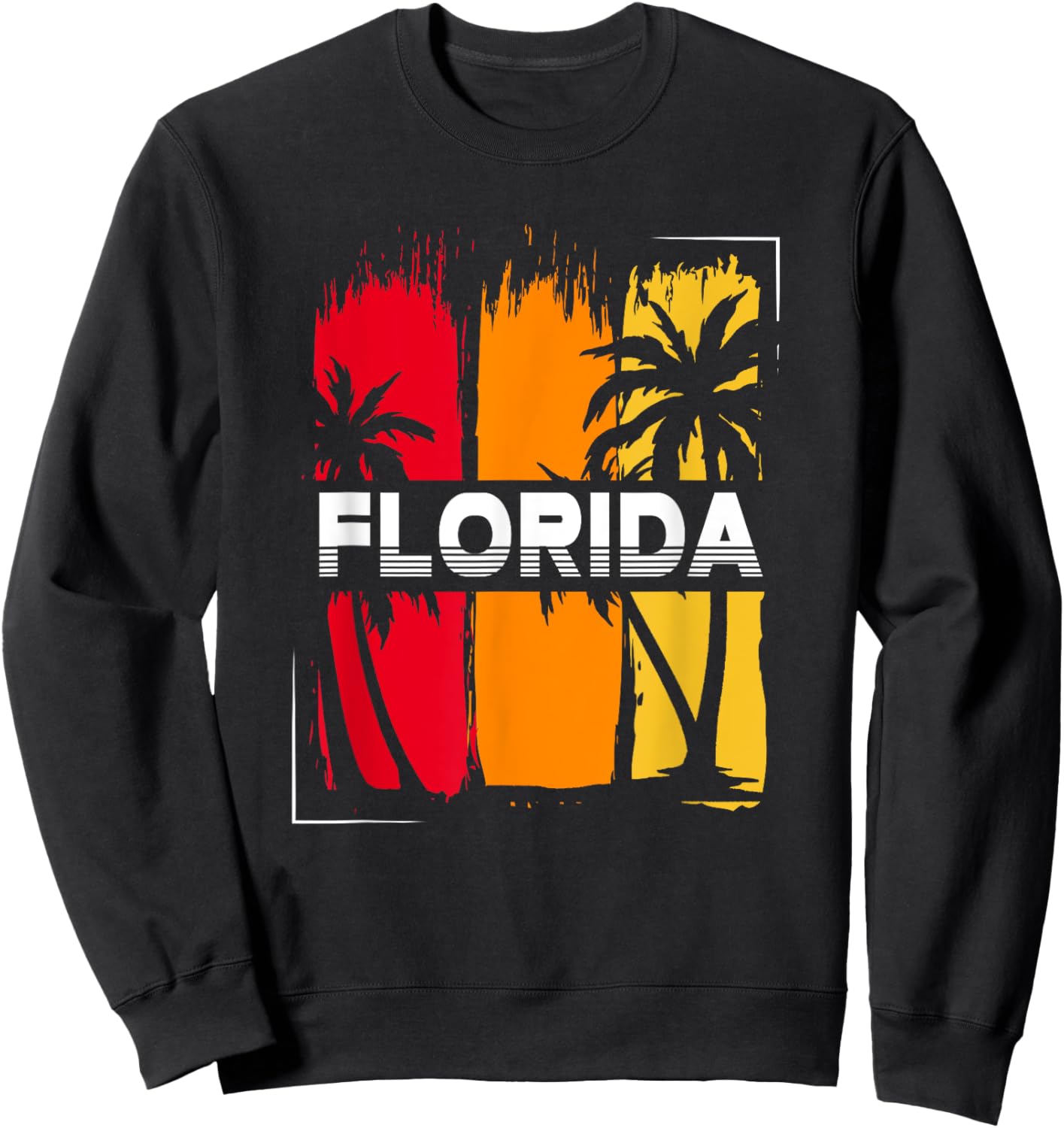 Retro Tropical Summer Vacation South Beach FL Miami Florida Women Kids Sweatshirt - Sweatshirt | Black