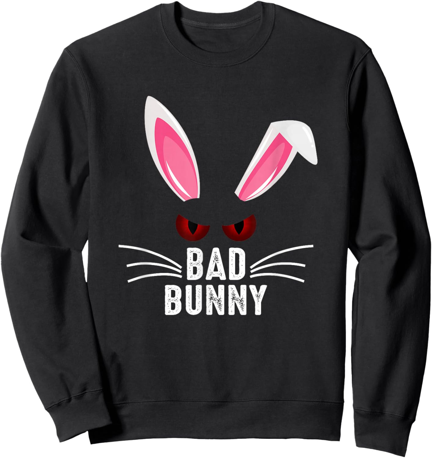 Bad Bunny Scary Rabbit Cool Animal Lover Sweatshirt - Sweatshirt | Black