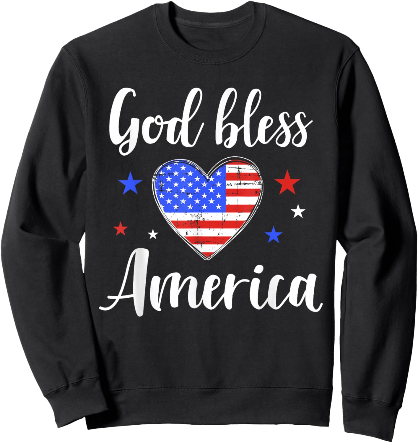 God bless america for patriotic Independence day 4th of July Sweatshirt - Sweatshirt | Black