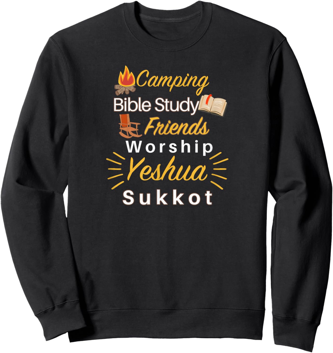Sukkot Biblical Feast Celebration Gear Sweatshirt - Sweatshirt | Black