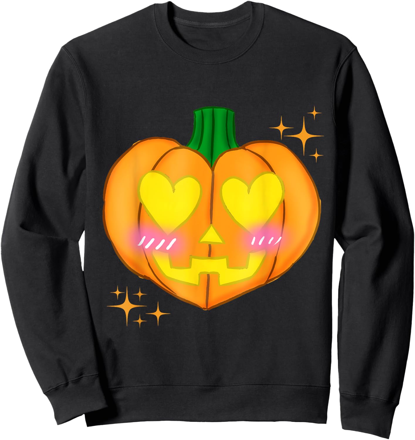 UMBERDUSK Valloween Valentine's Day Kawaii Goth Pumpkin Sweatshirt - Sweatshirt | Black