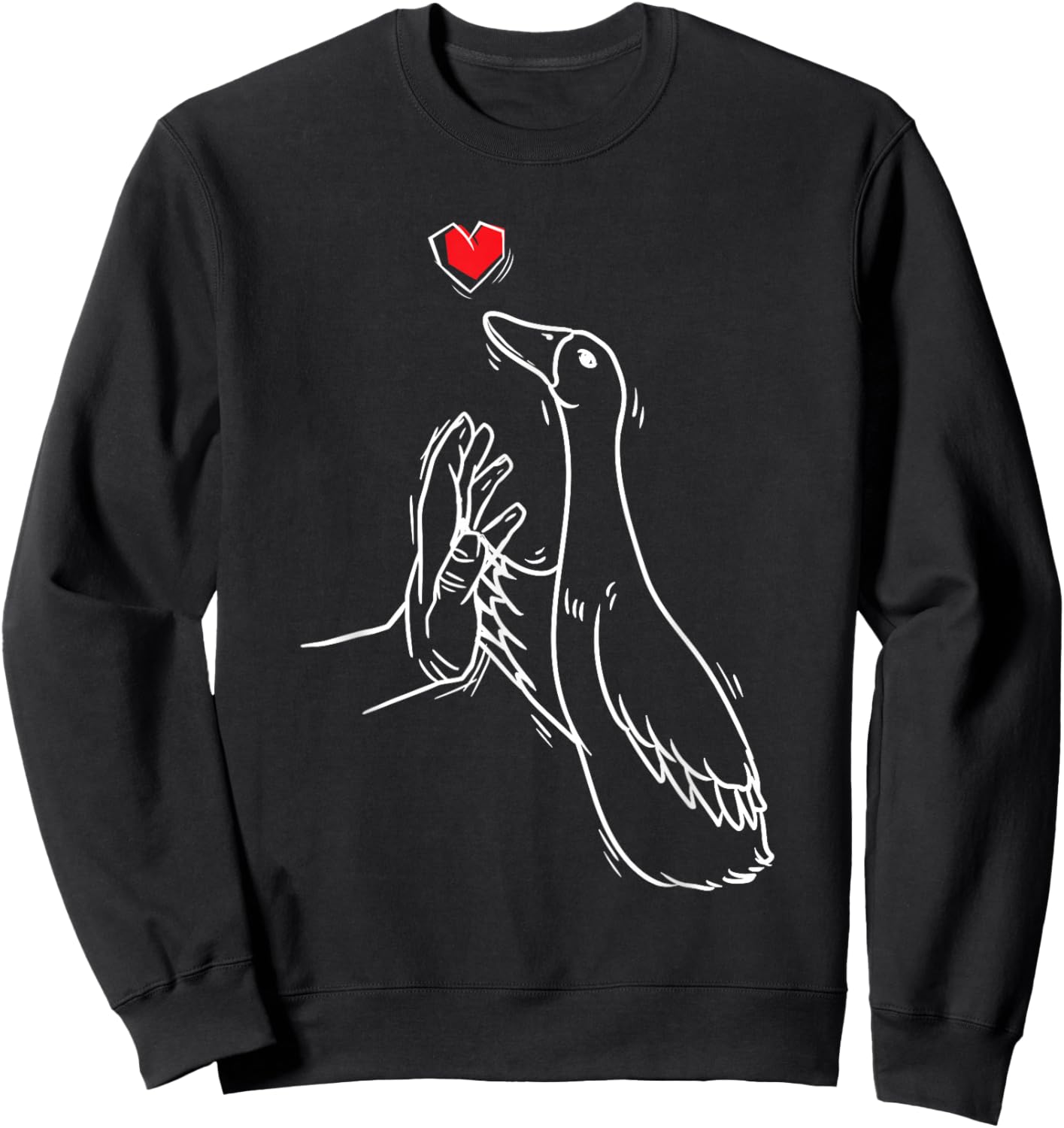 Indian runner duck Sweatshirt - Sweatshirt | Black