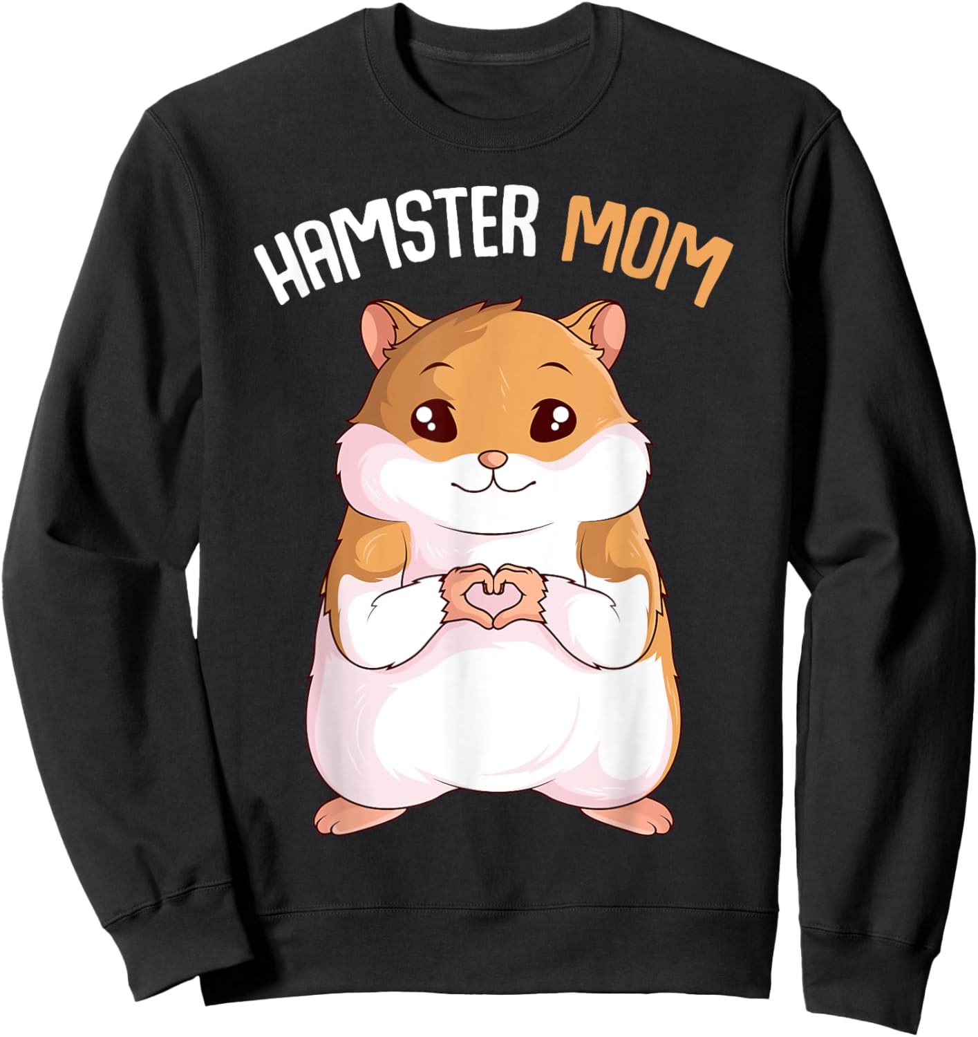 Cute Hamster & Pet Gifts Women's Hamster Mom Hammy Girls Sweatshirt - Sweatshirt | Black