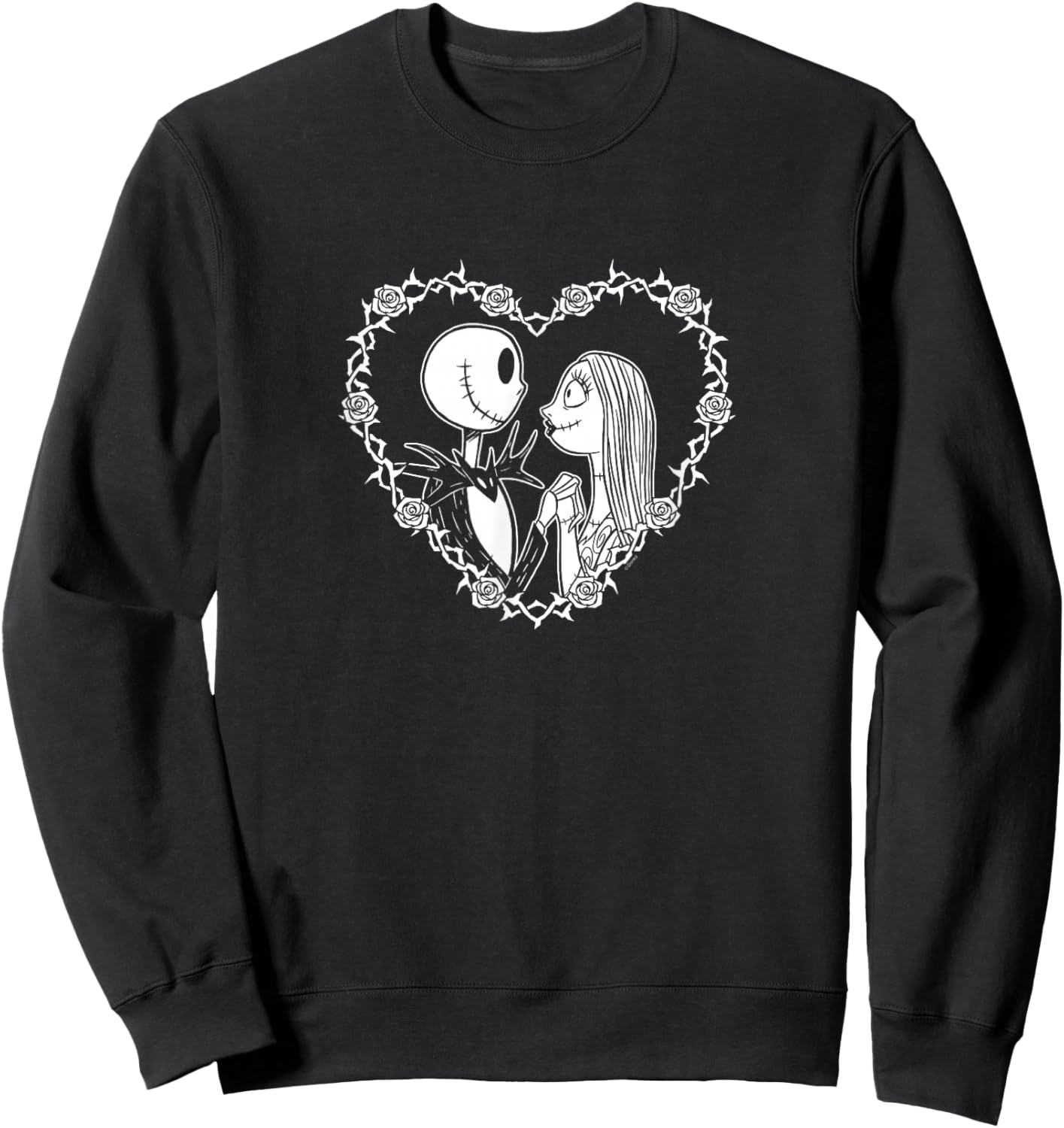 The Nightmare Before Christmas - Jack Sally Heart Sweatshirt - Sweatshirt | Black