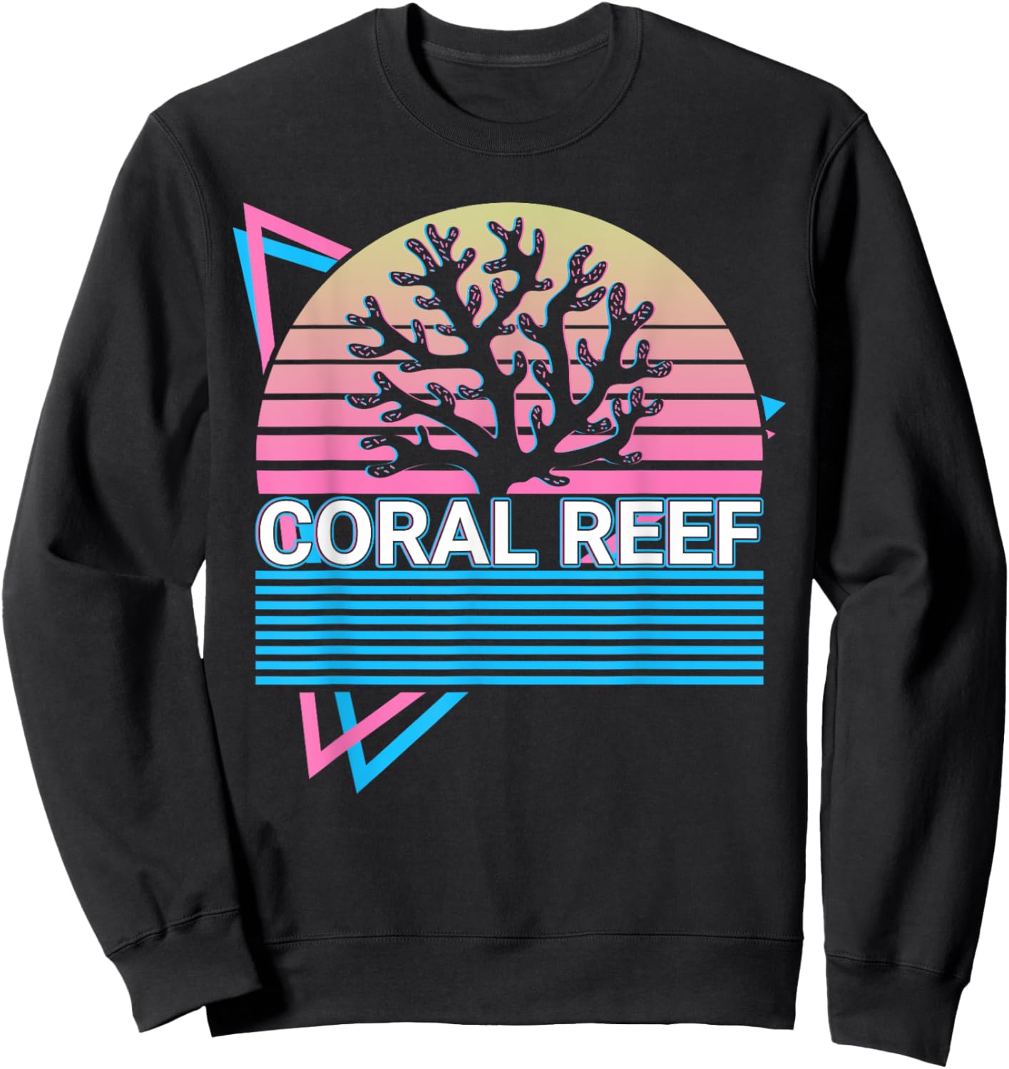 Coral Reef Retro Sweatshirt - Sweatshirt | Black