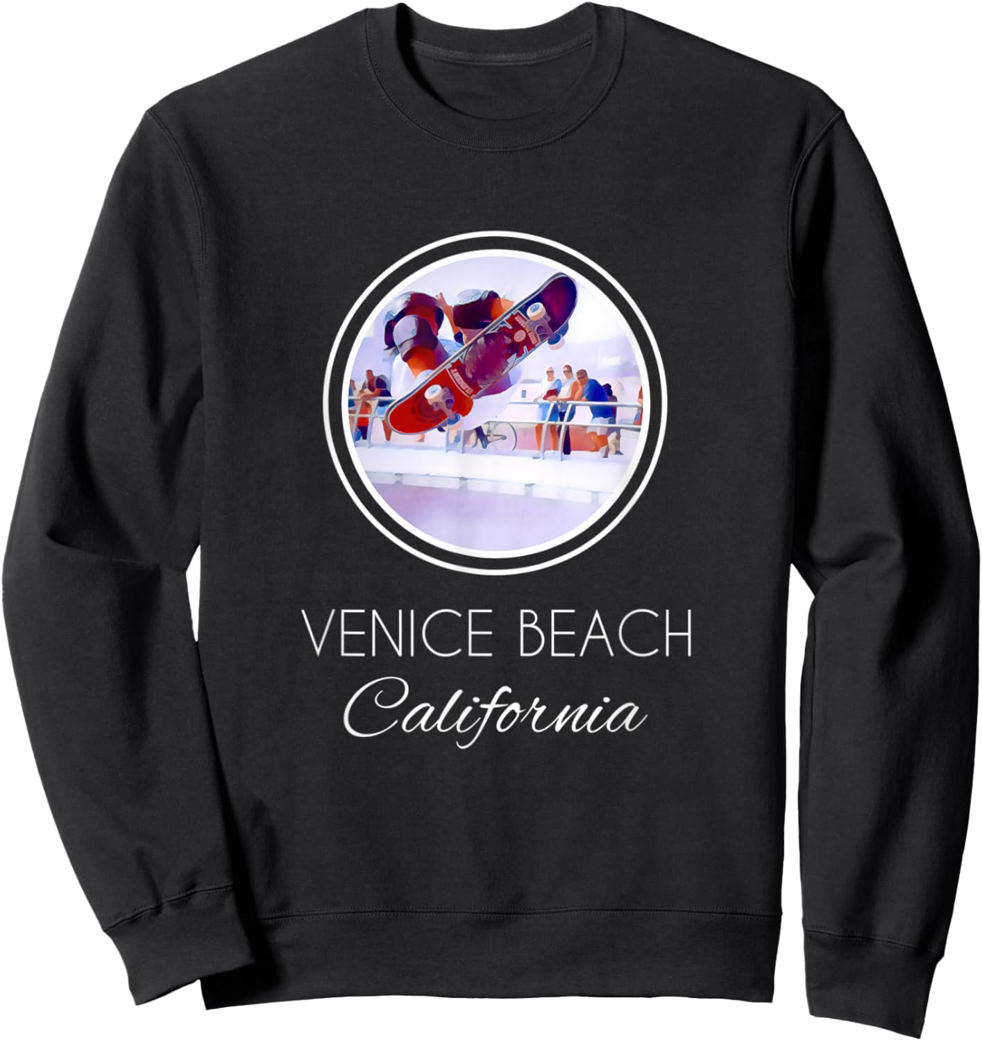 VENICE BEACH - California Skater Women Sweatshirt - Sweatshirt | Black