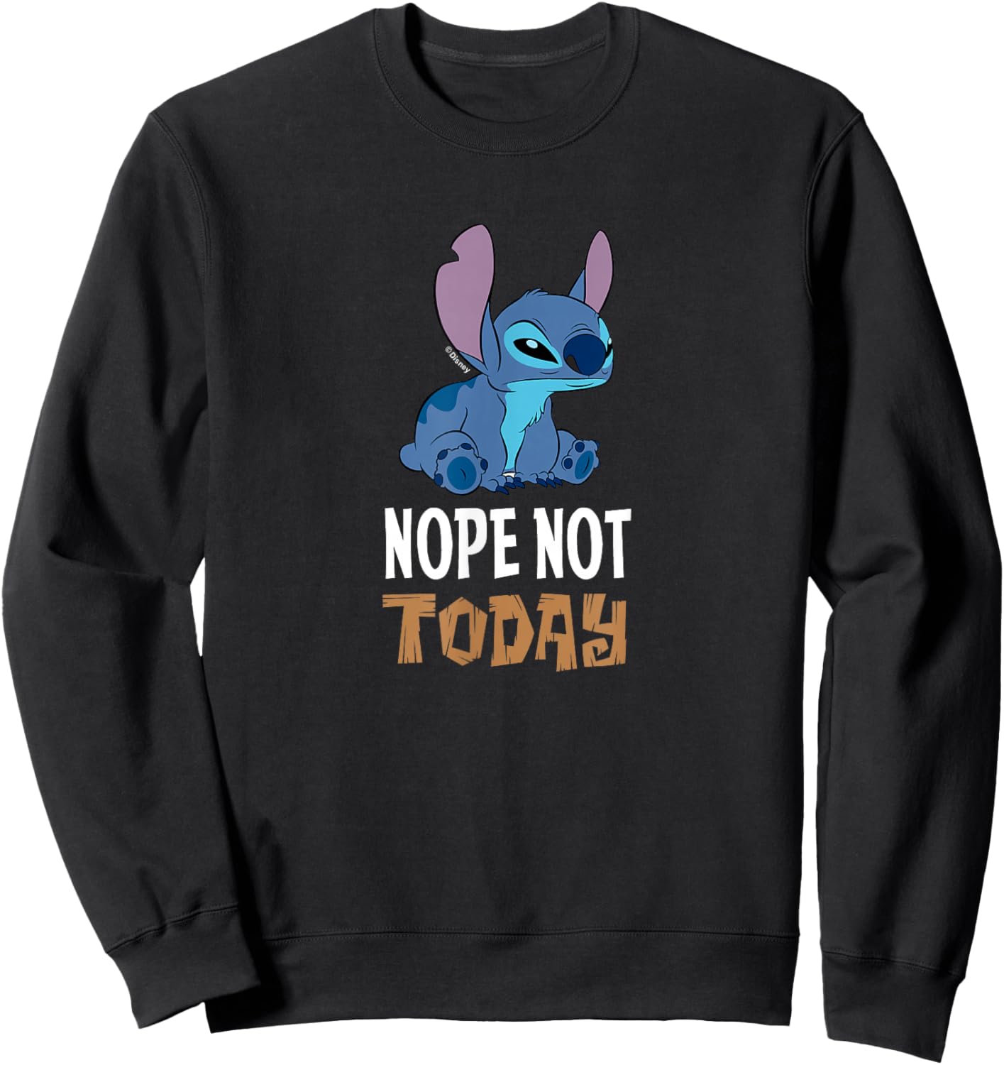 Lilo & Stitch Nope not Today Sweatshirt - Sweatshirt | Black